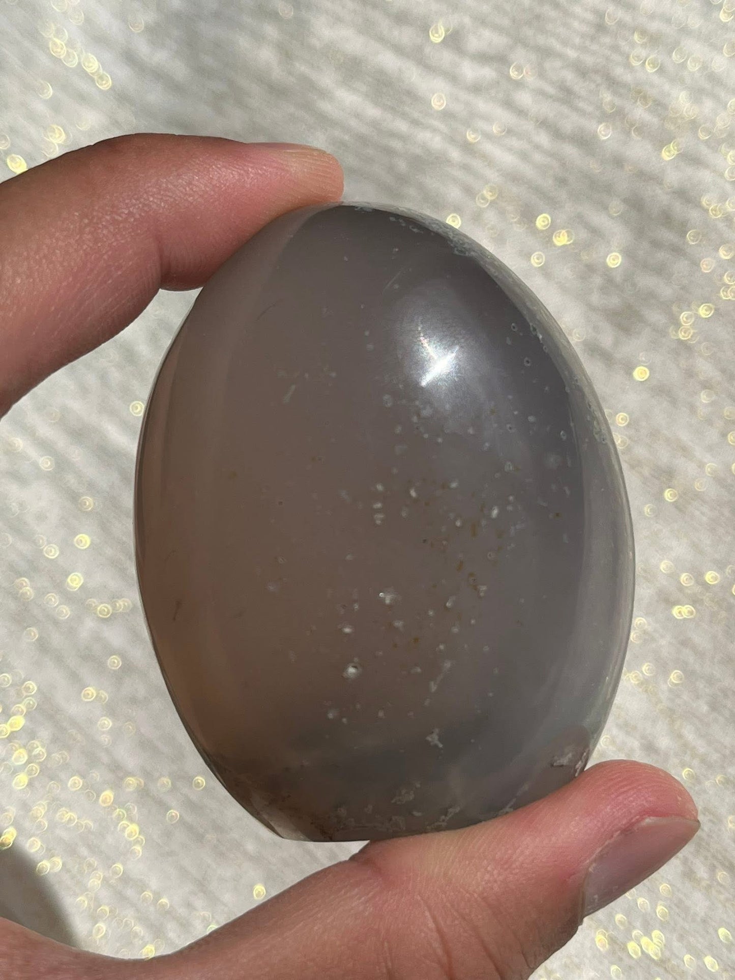 Indonesian Green Moss in Chalcedony Freeform