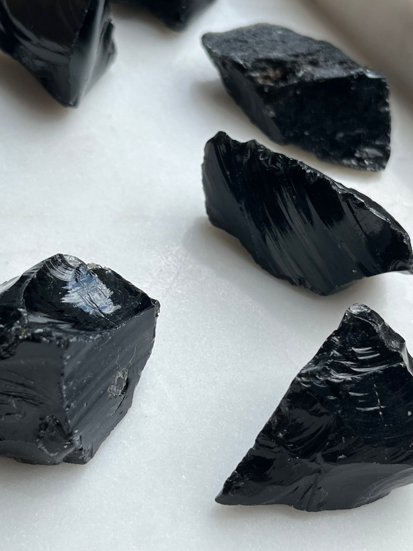 Black Obsidian Raw Stones (250g packs)