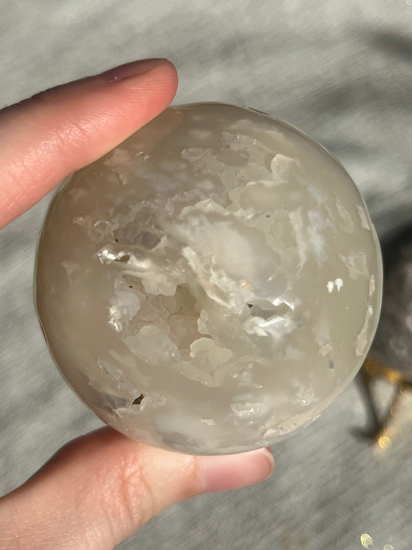 Flower Agate and Hematoid Quartz in Jasper Sphere Set (2 spheres)