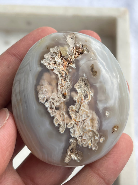 Flower Agate Palmstone