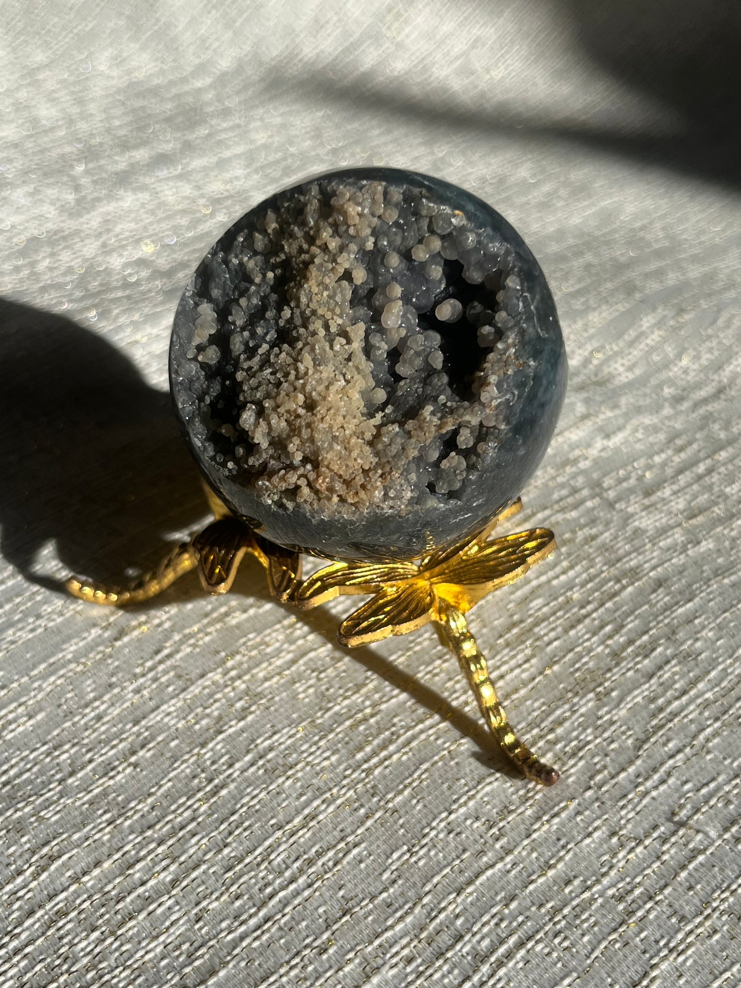 Grape Agate (Grape Chalcedony) Semi Polished Sphere