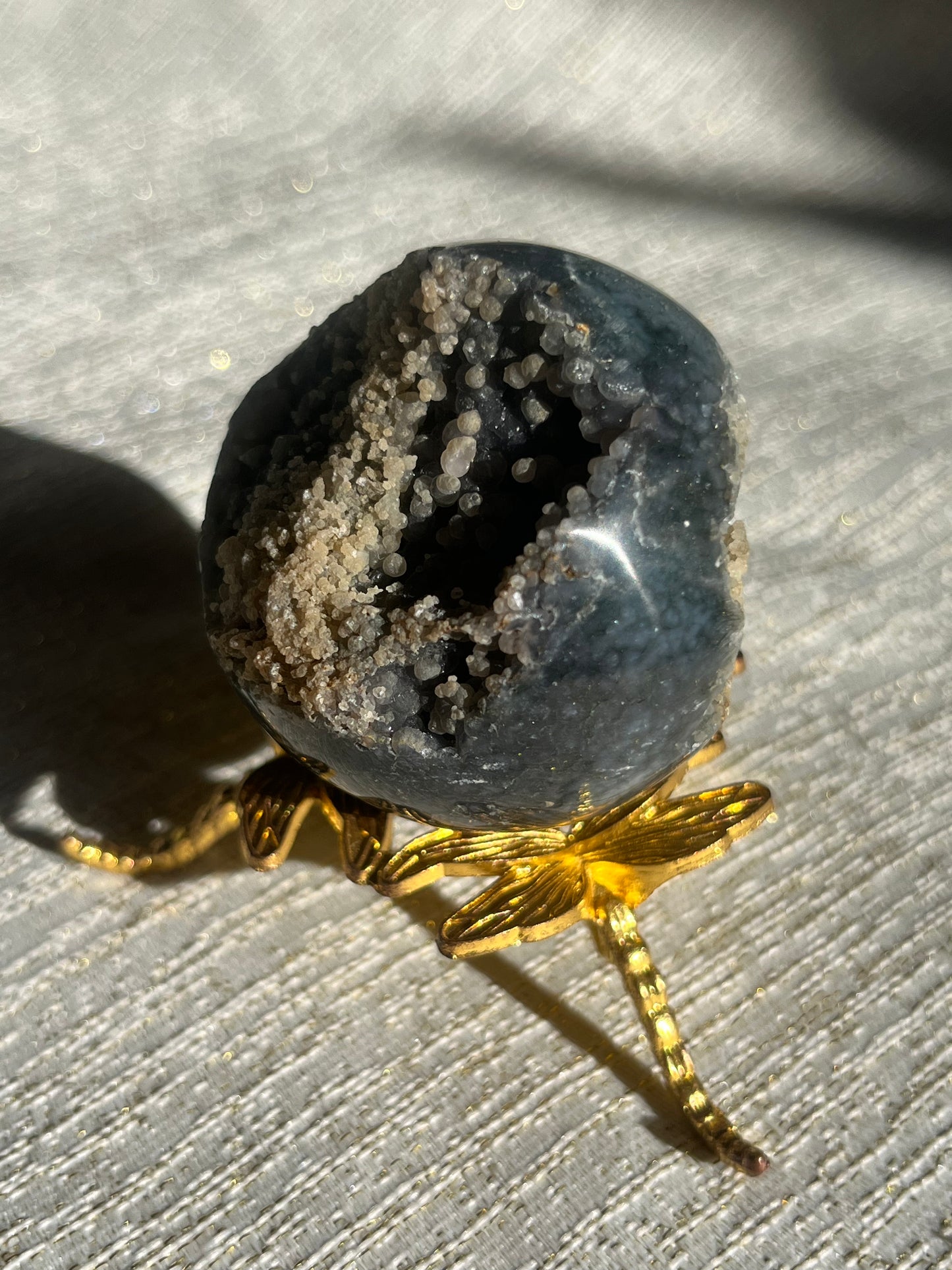 Grape Agate (Grape Chalcedony) Semi Polished Sphere