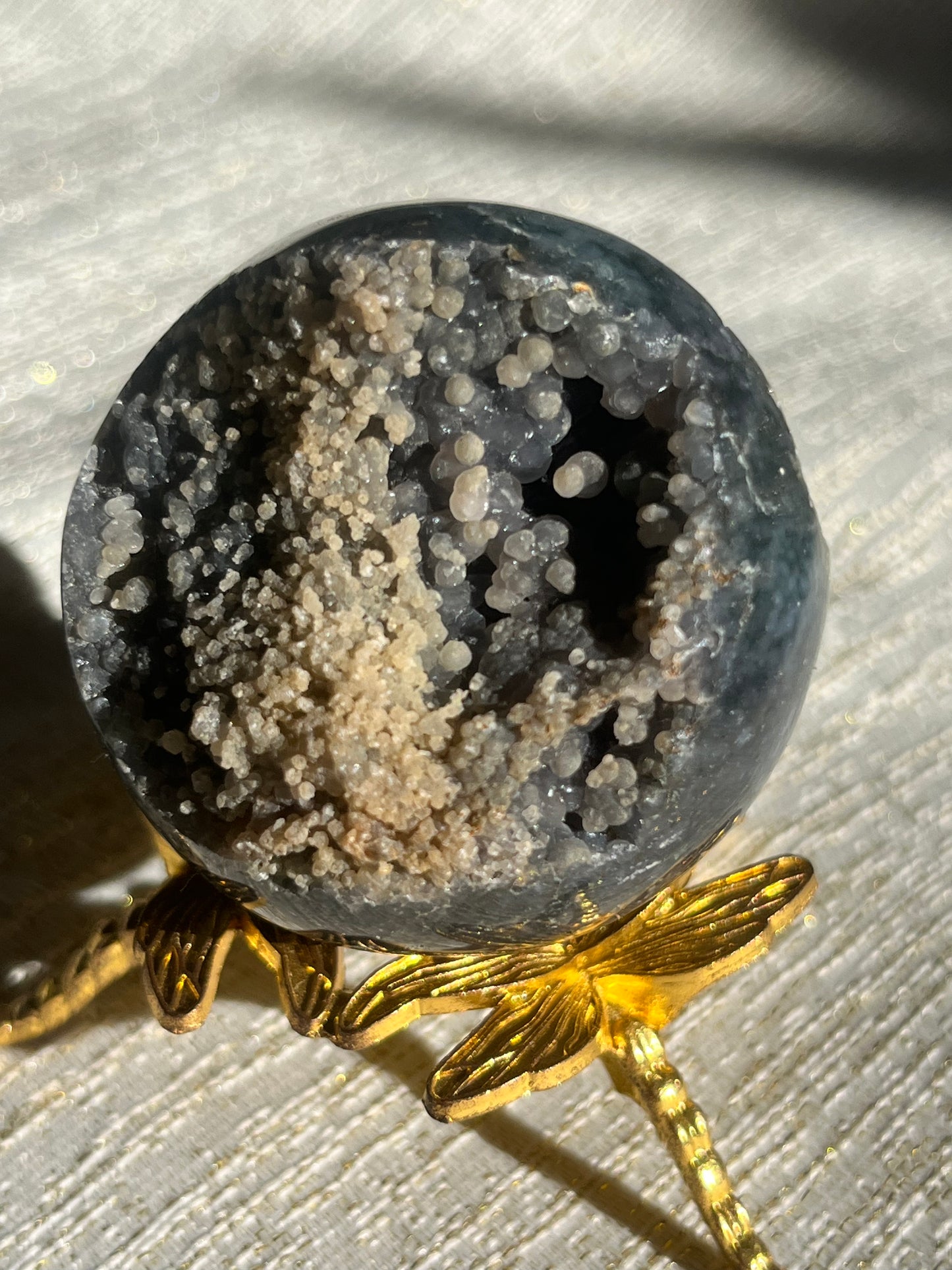 Grape Agate (Grape Chalcedony) Semi Polished Sphere
