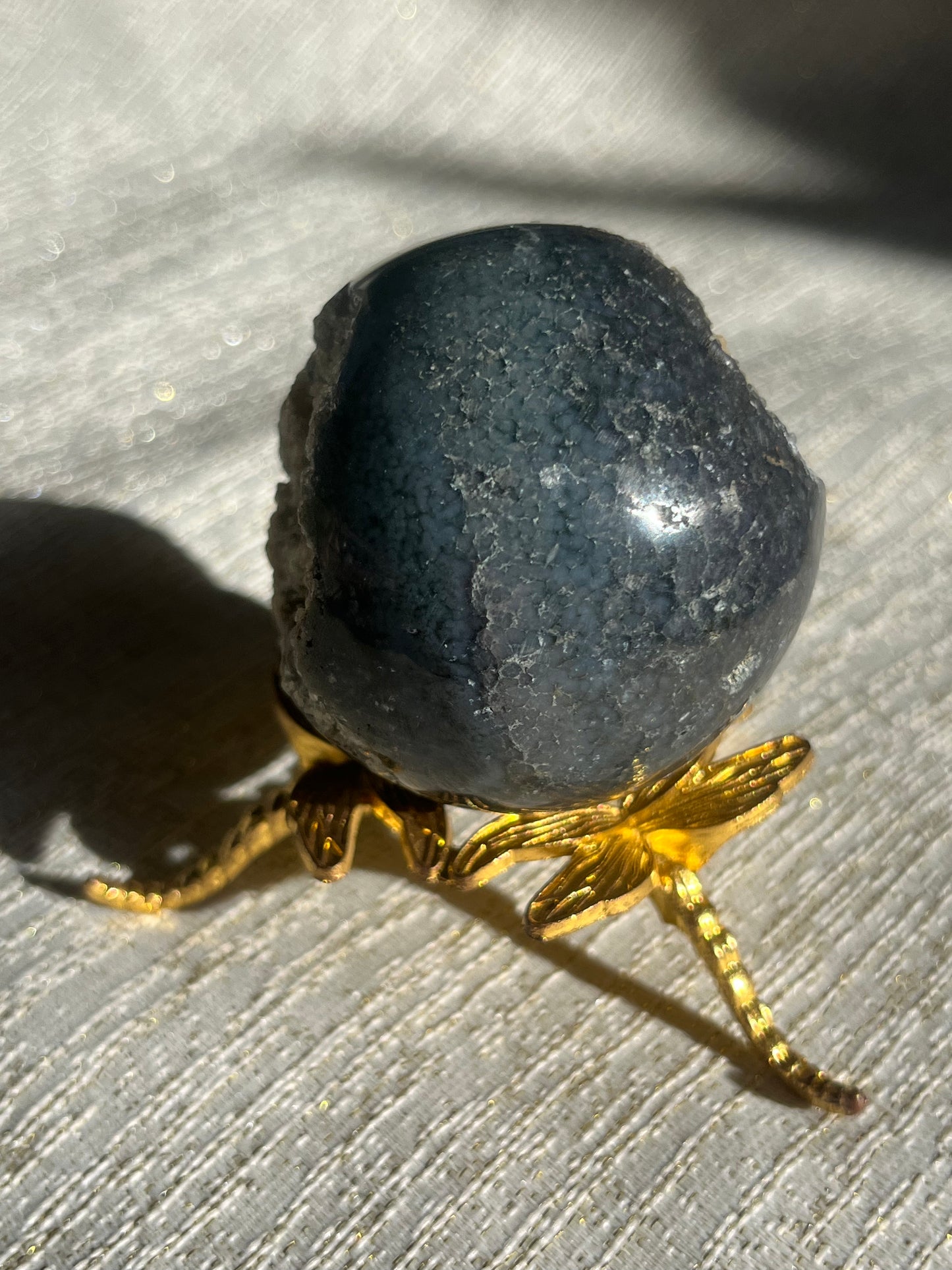 Grape Agate (Grape Chalcedony) Semi Polished Sphere