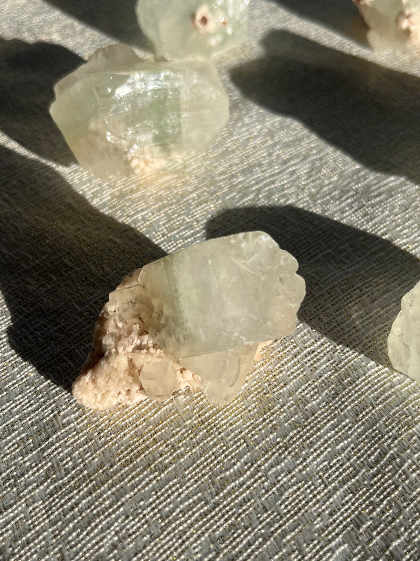 Zoned Green Apophyllite Specimen Lot A (7 pieces)