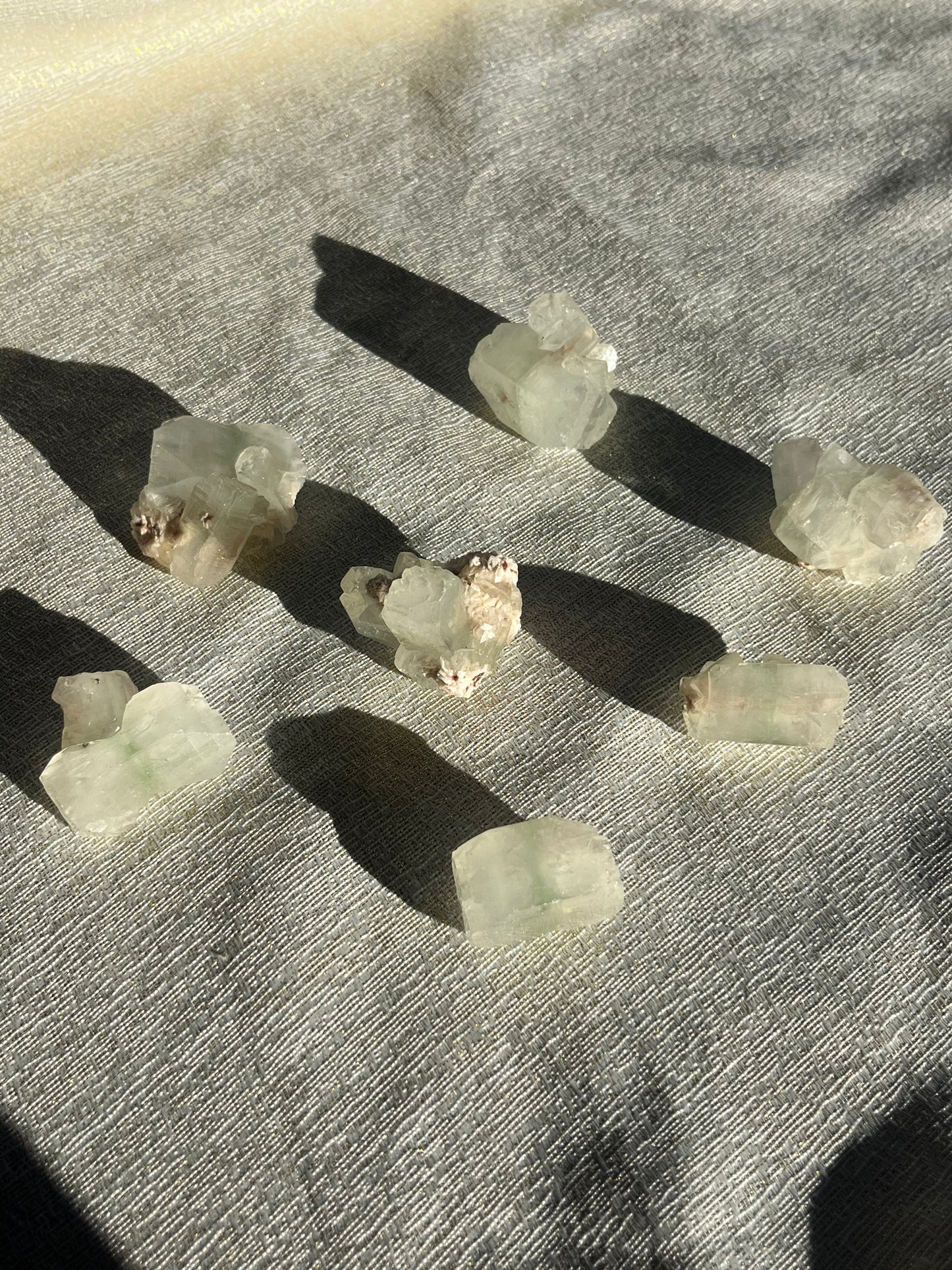 Zoned Green Apophyllite Specimen Lot B (7 pieces)