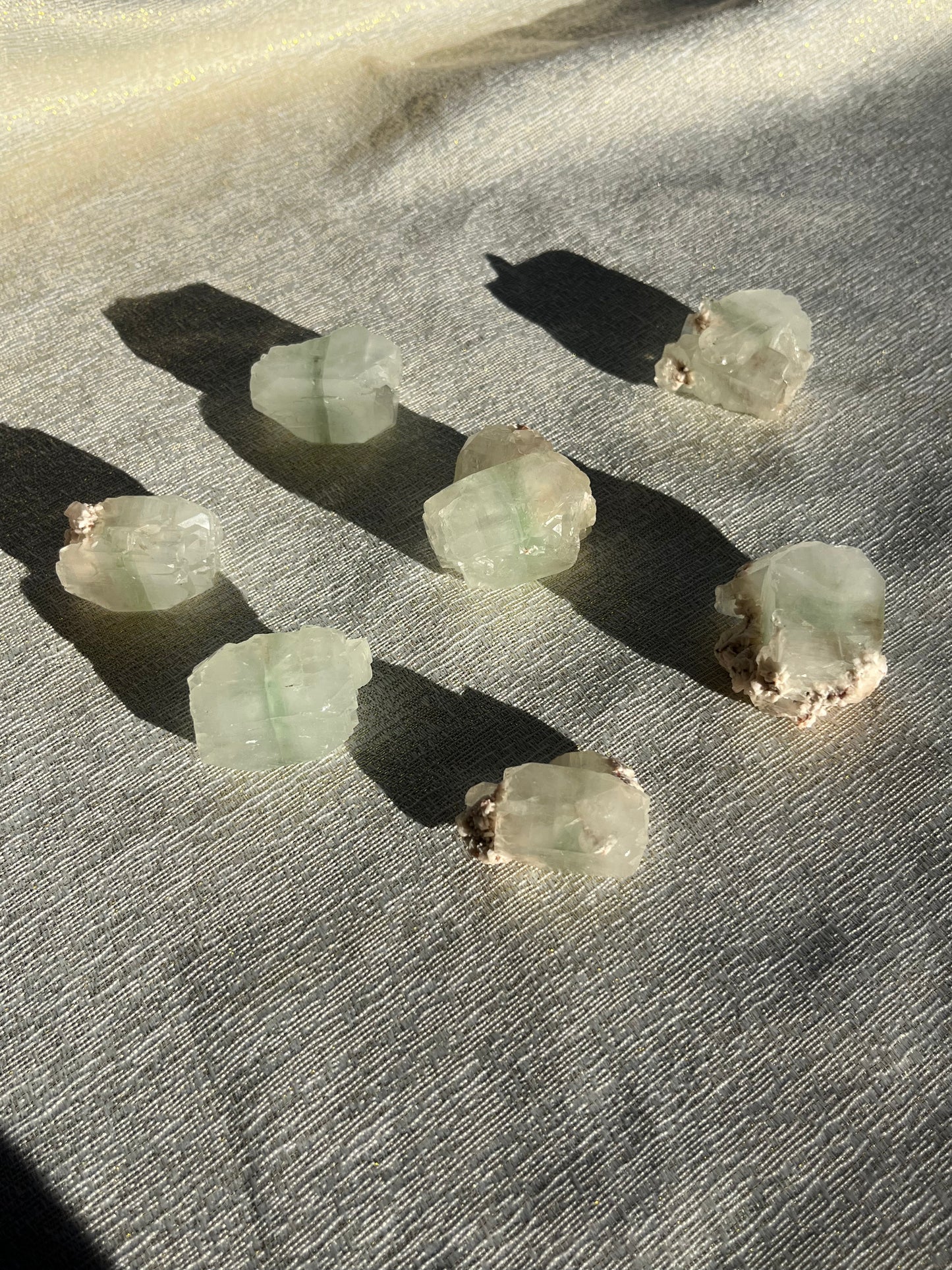 Zoned Green Apophyllite Specimen Lot D (7 pieces)
