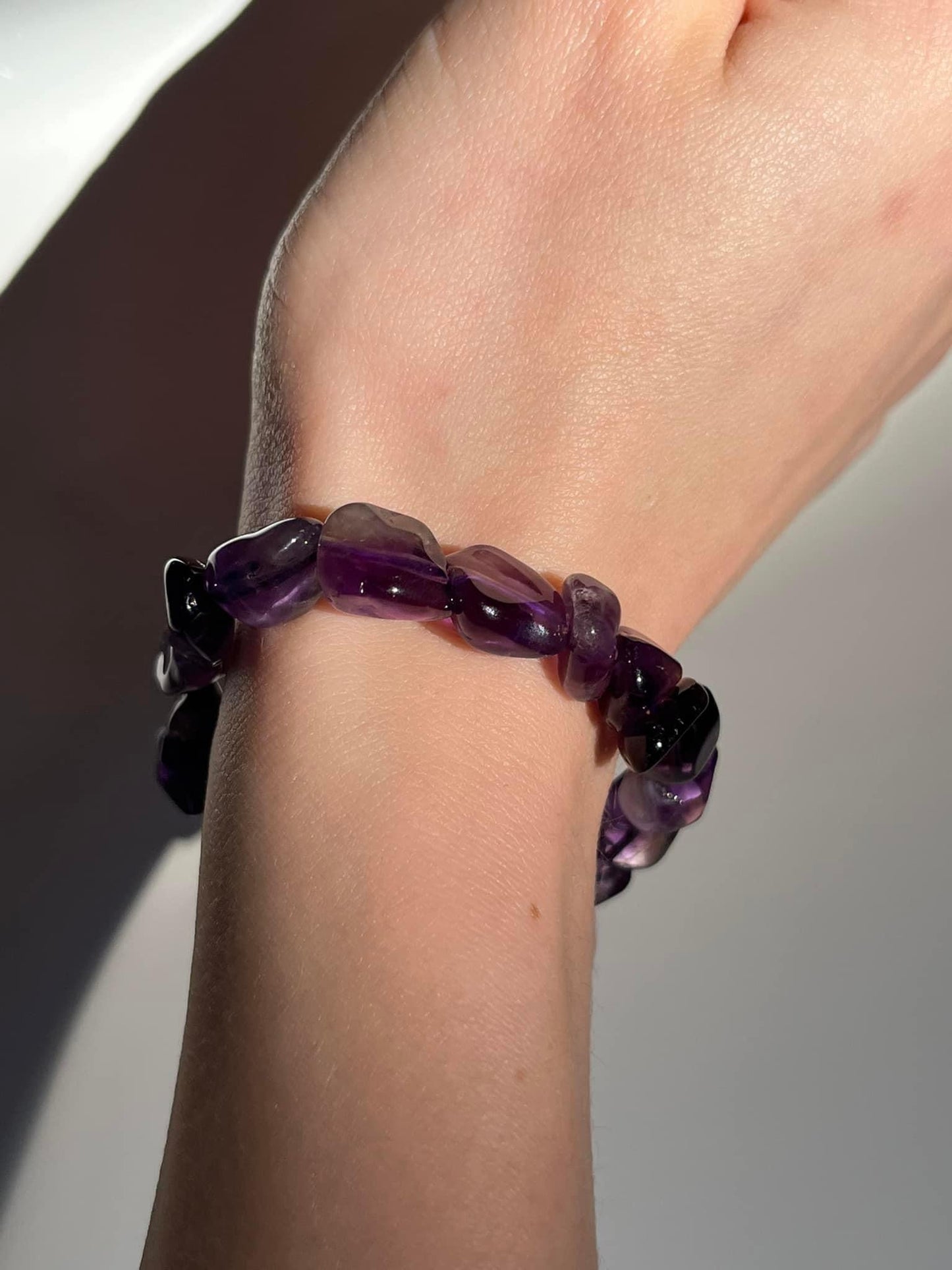 Amethyst Tumble Bead Bracelet