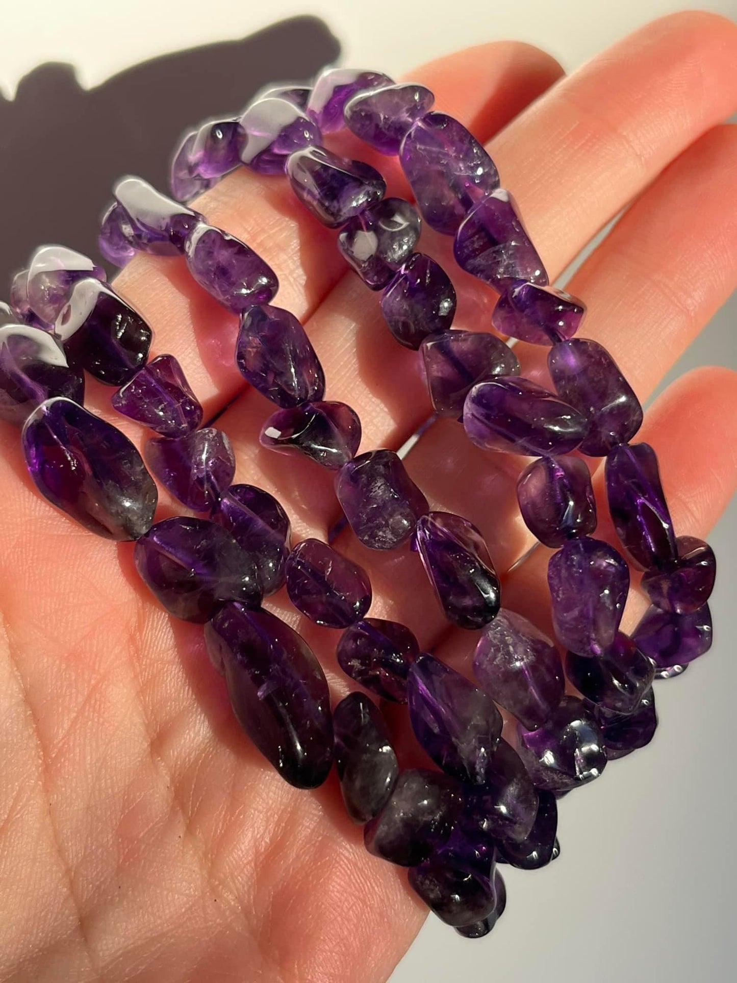 Amethyst Tumble Bead Bracelet