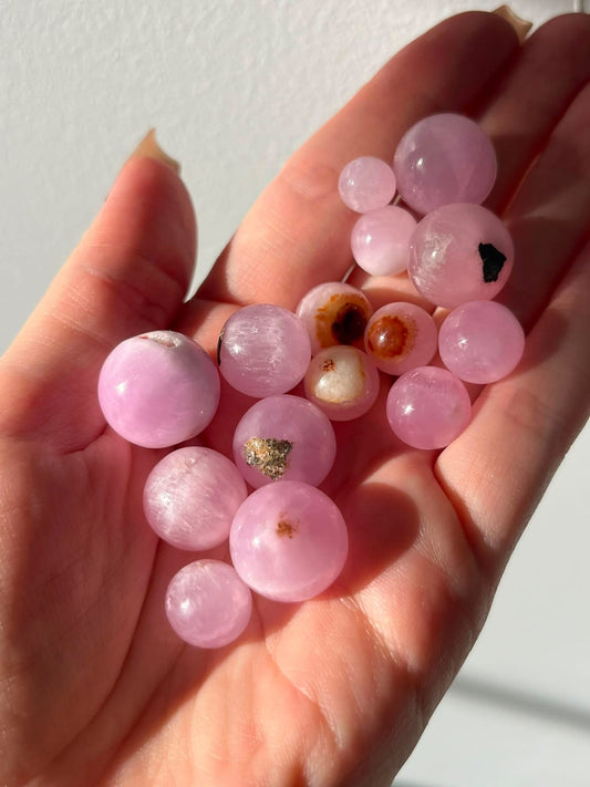 Pink Aragonite Mini Sphere Pack
