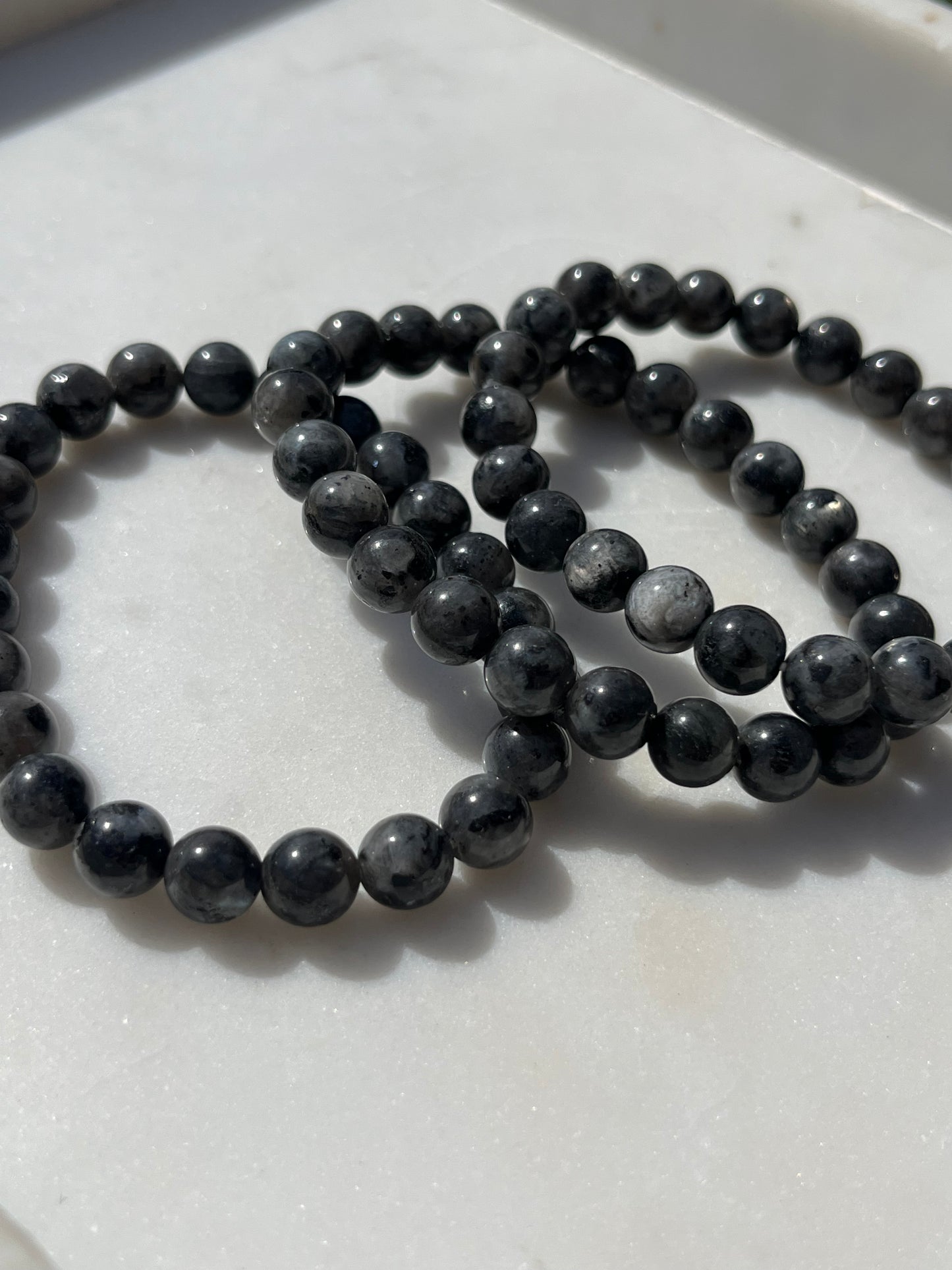 Larvikite 8mm Bead Bracelet