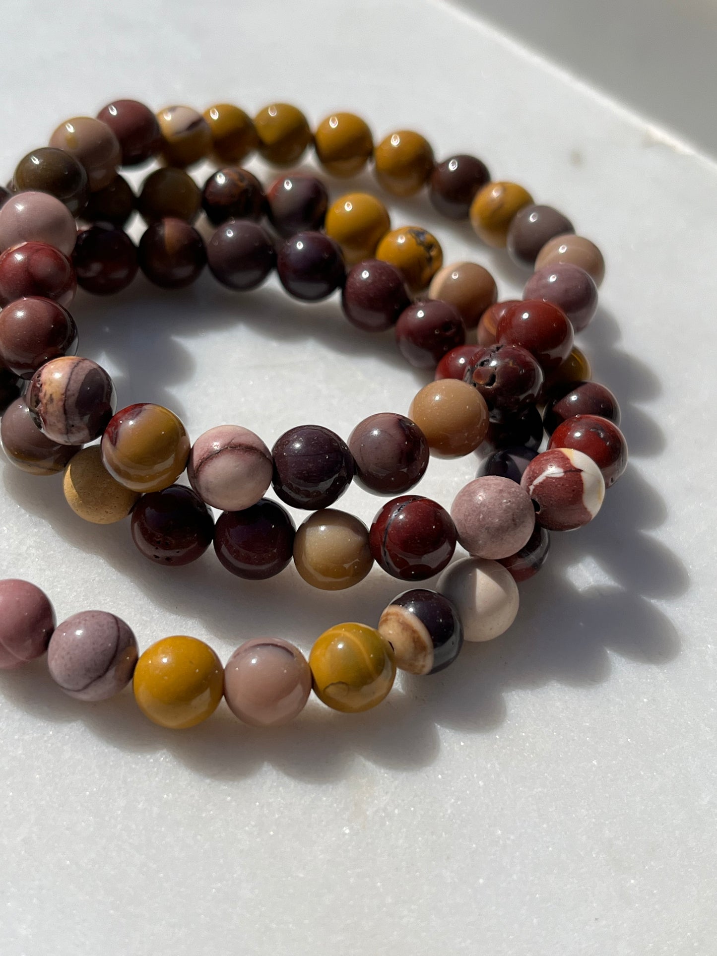 Australian Mookaite Jasper 8mm Bead Bracelet
