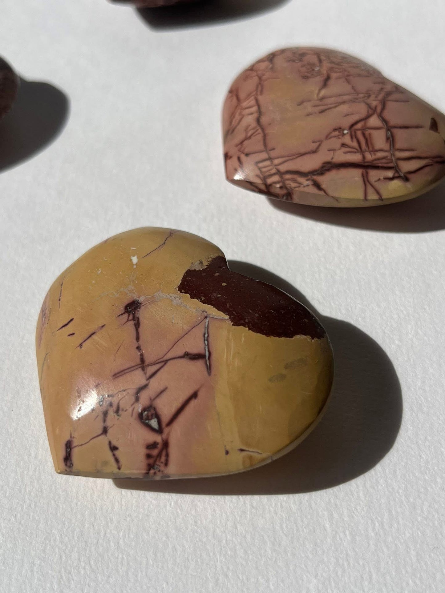 Moroccan Picture Jasper Heart Palmstones (Pack of 5)