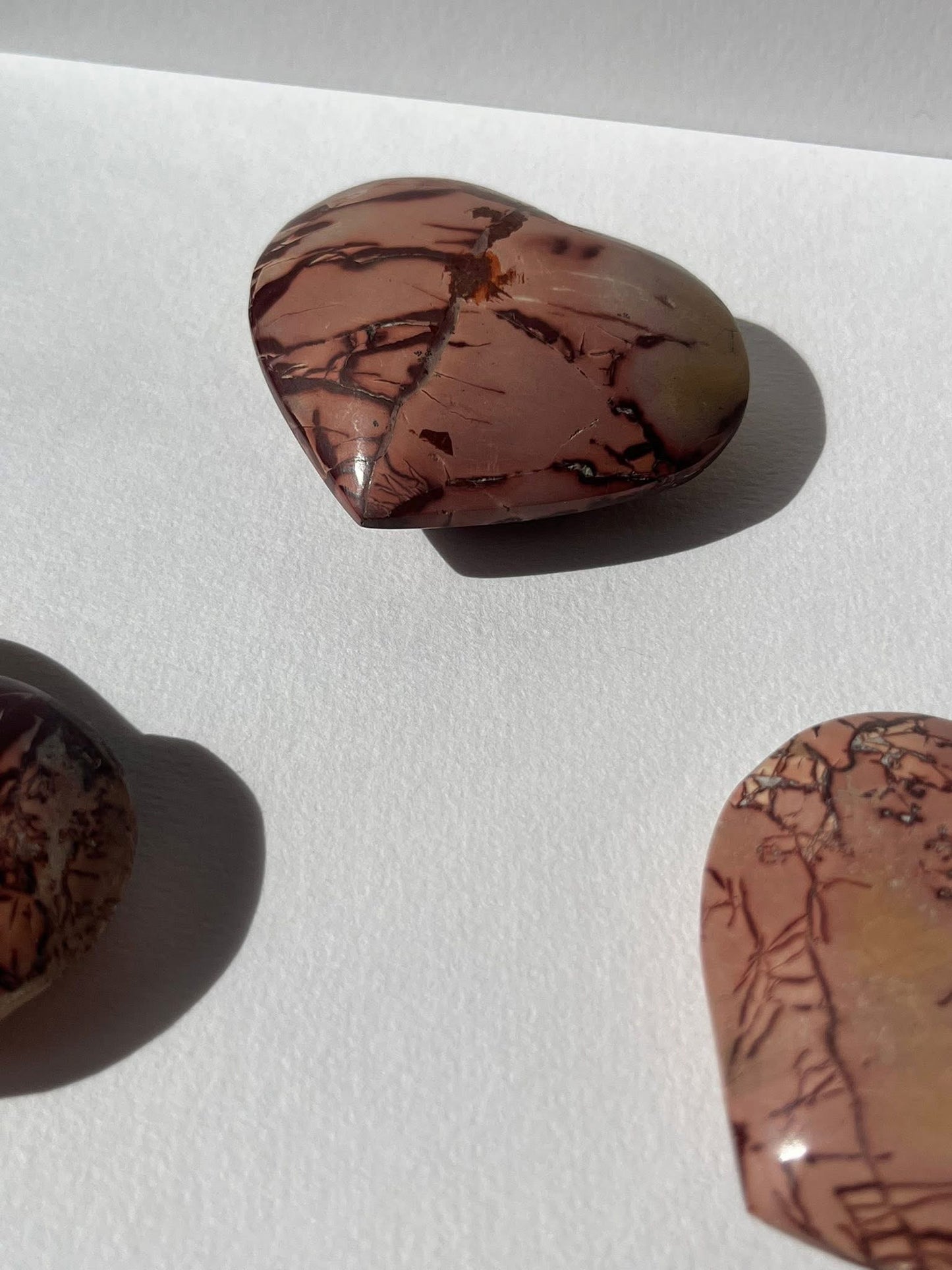 Moroccan Picture Jasper Heart Palmstones (Pack of 5)