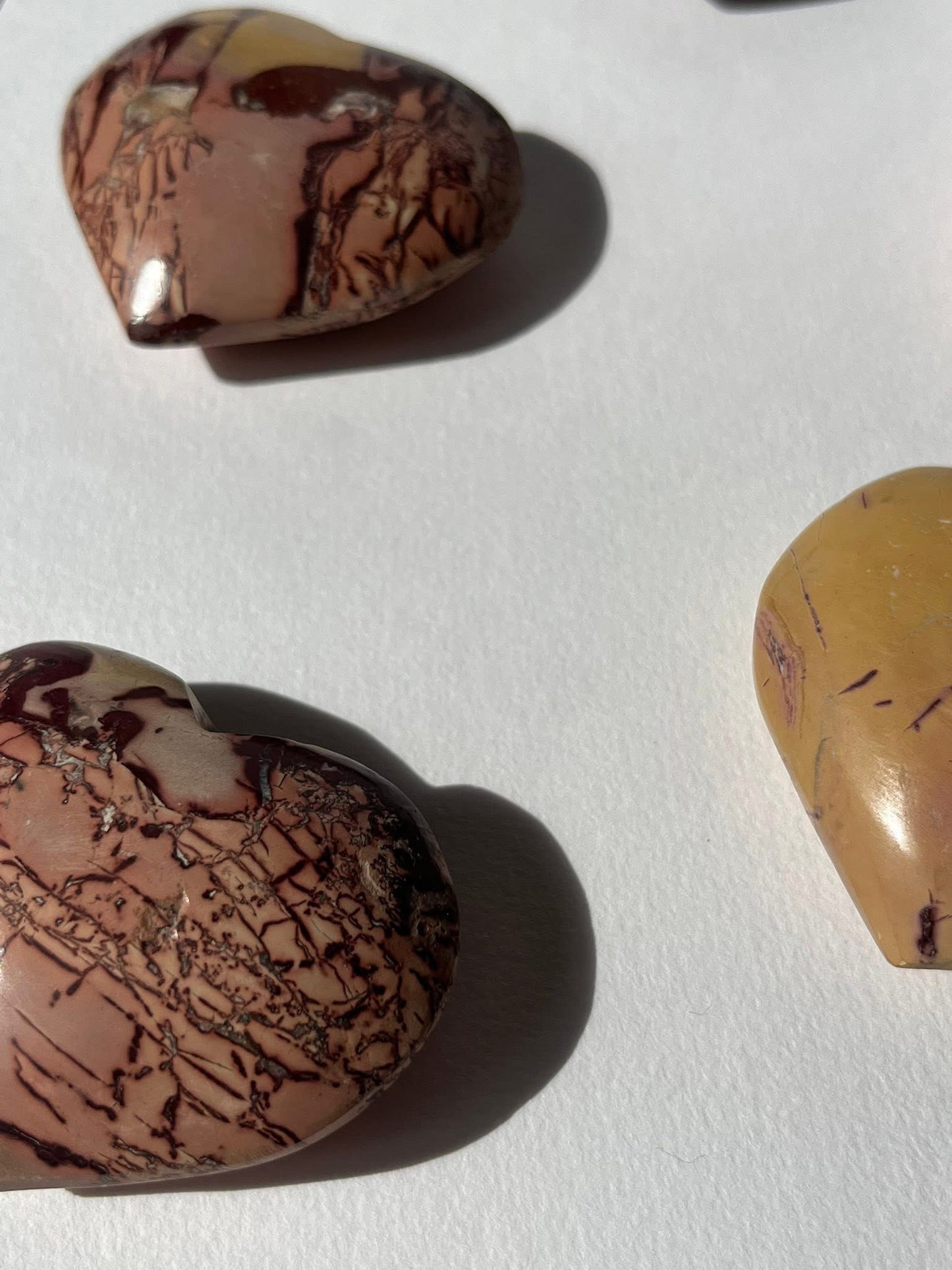 Moroccan Picture Jasper Heart Palmstones (Pack of 5)