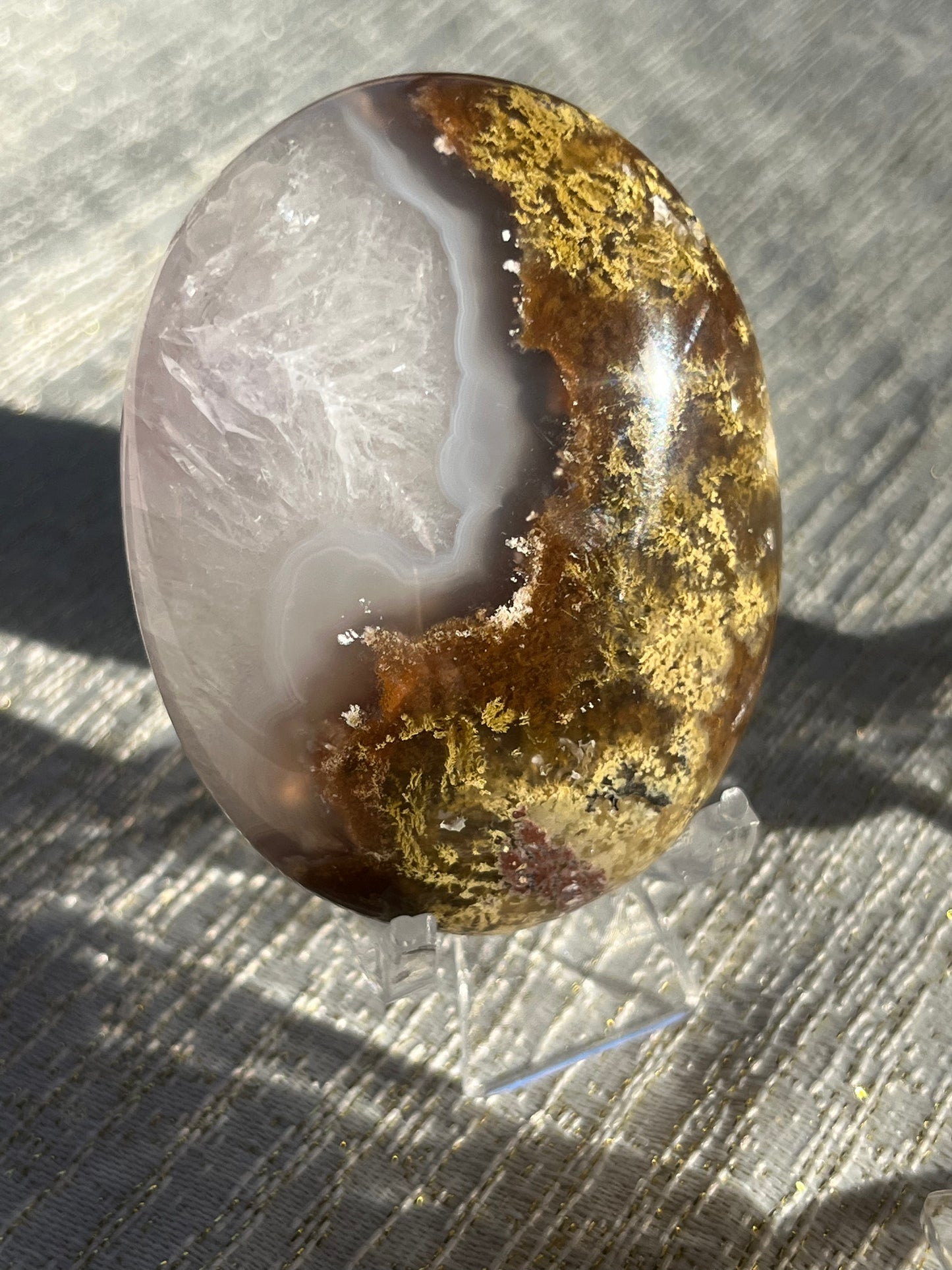 Nebula Agate Palmstones Lot A (3 pieces)