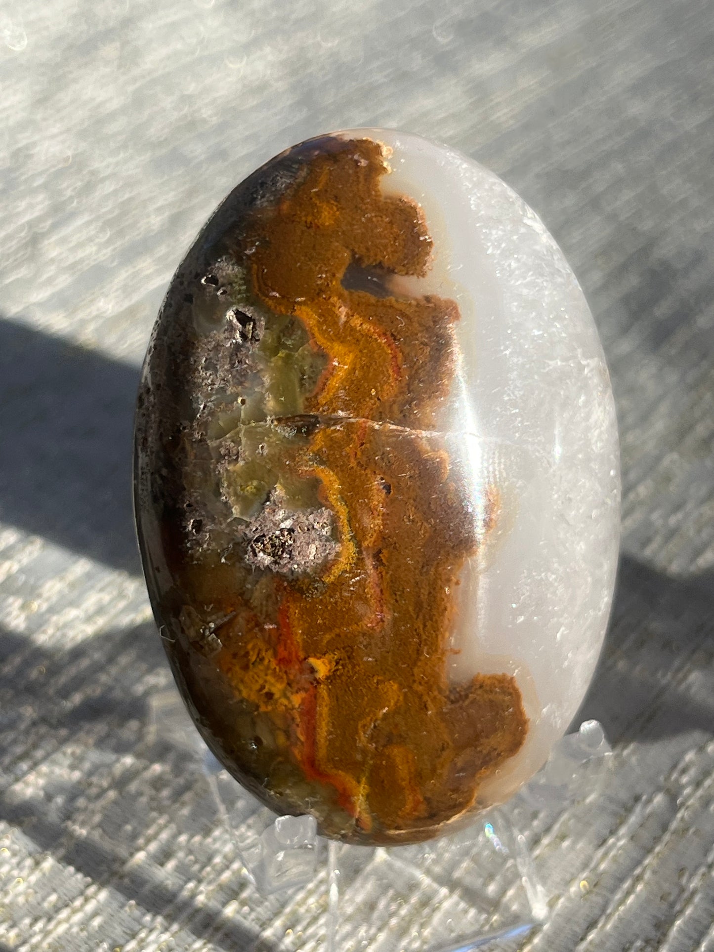 Nebula Agate Palmstones Lot B (3 pieces)