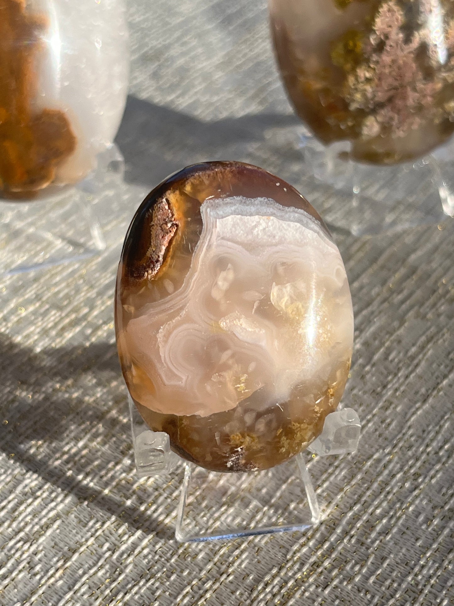 Nebula Agate Palmstones Lot B (3 pieces)