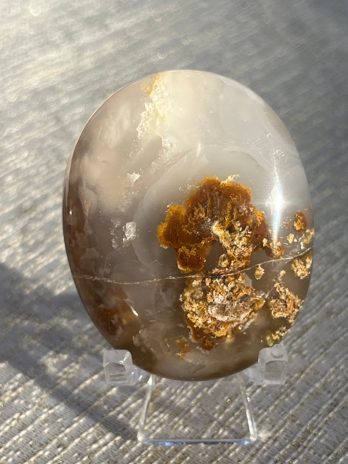 Nebula Agate Palmstones Lot B (3 pieces)