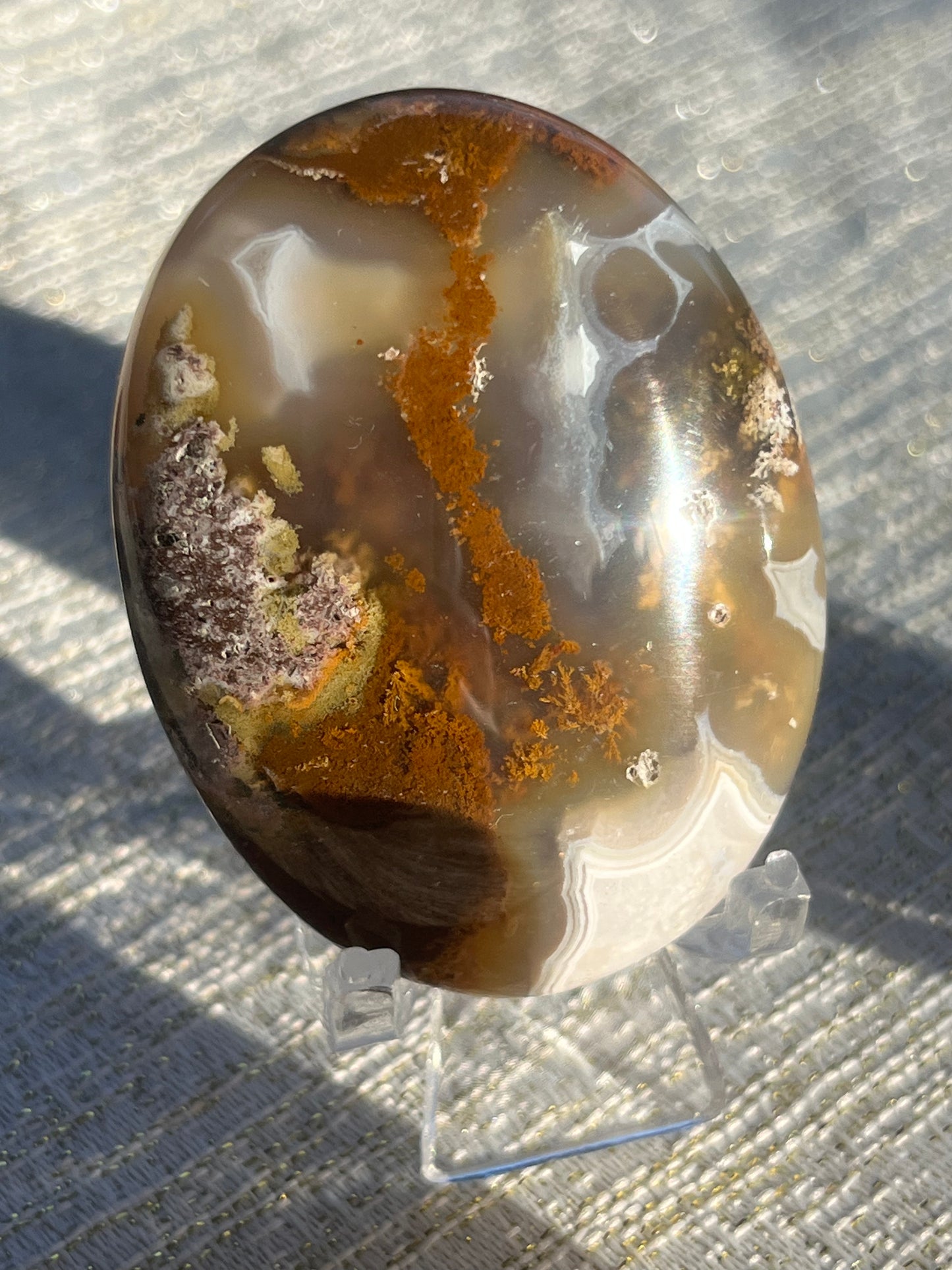 Nebula Agate Palmstones Lot C (3 pieces)