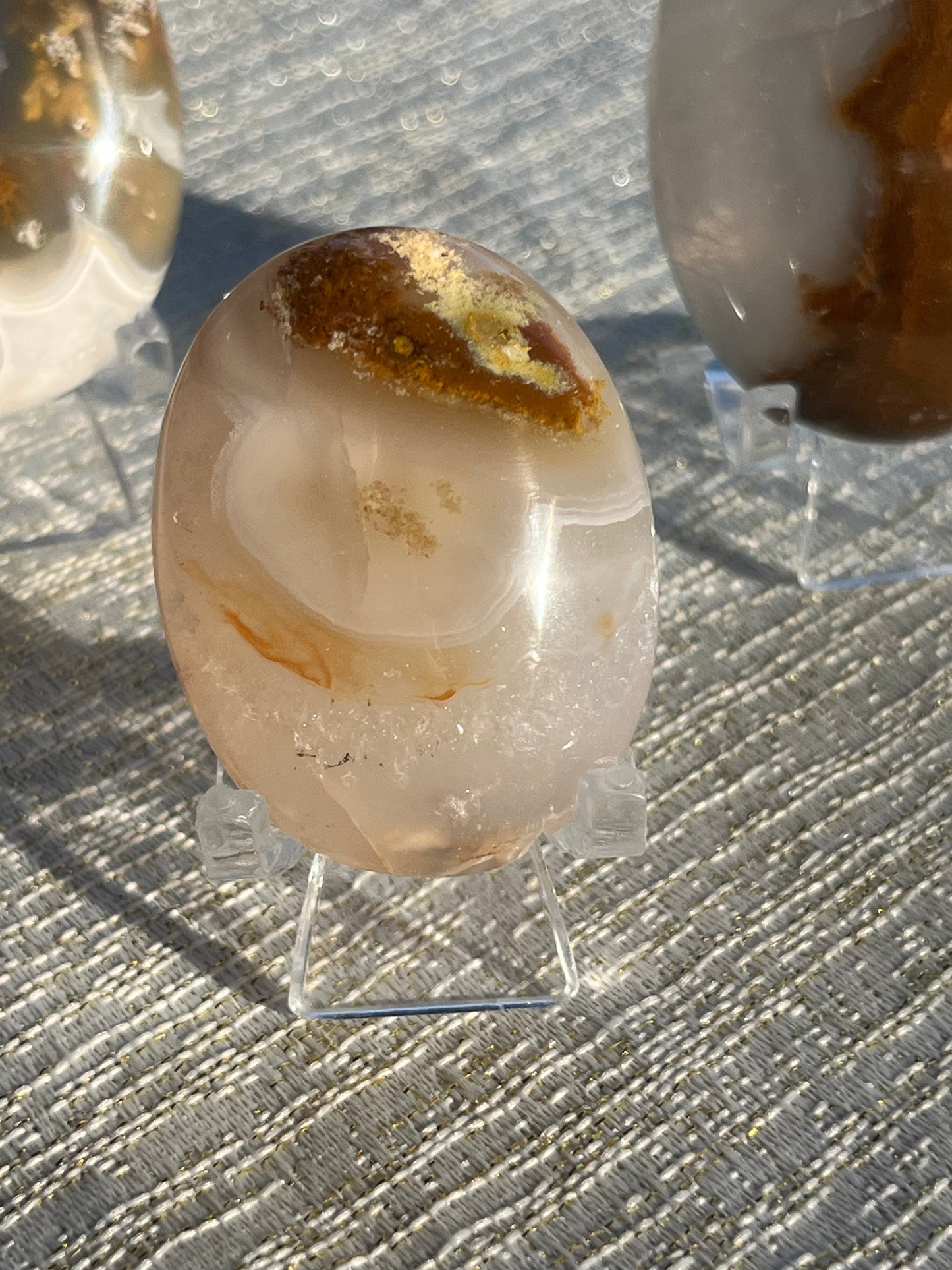 Nebula Agate Palmstones Lot C (3 pieces)