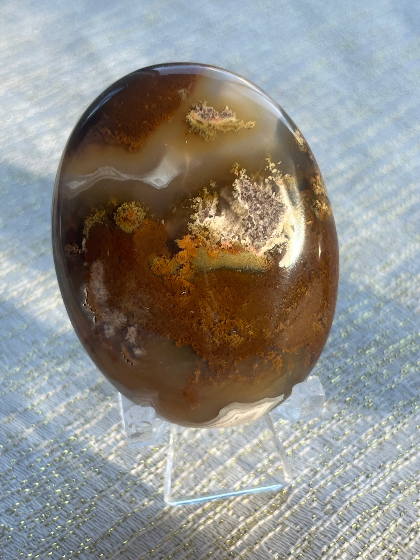 Nebula Agate Palmstones Lot C (3 pieces)