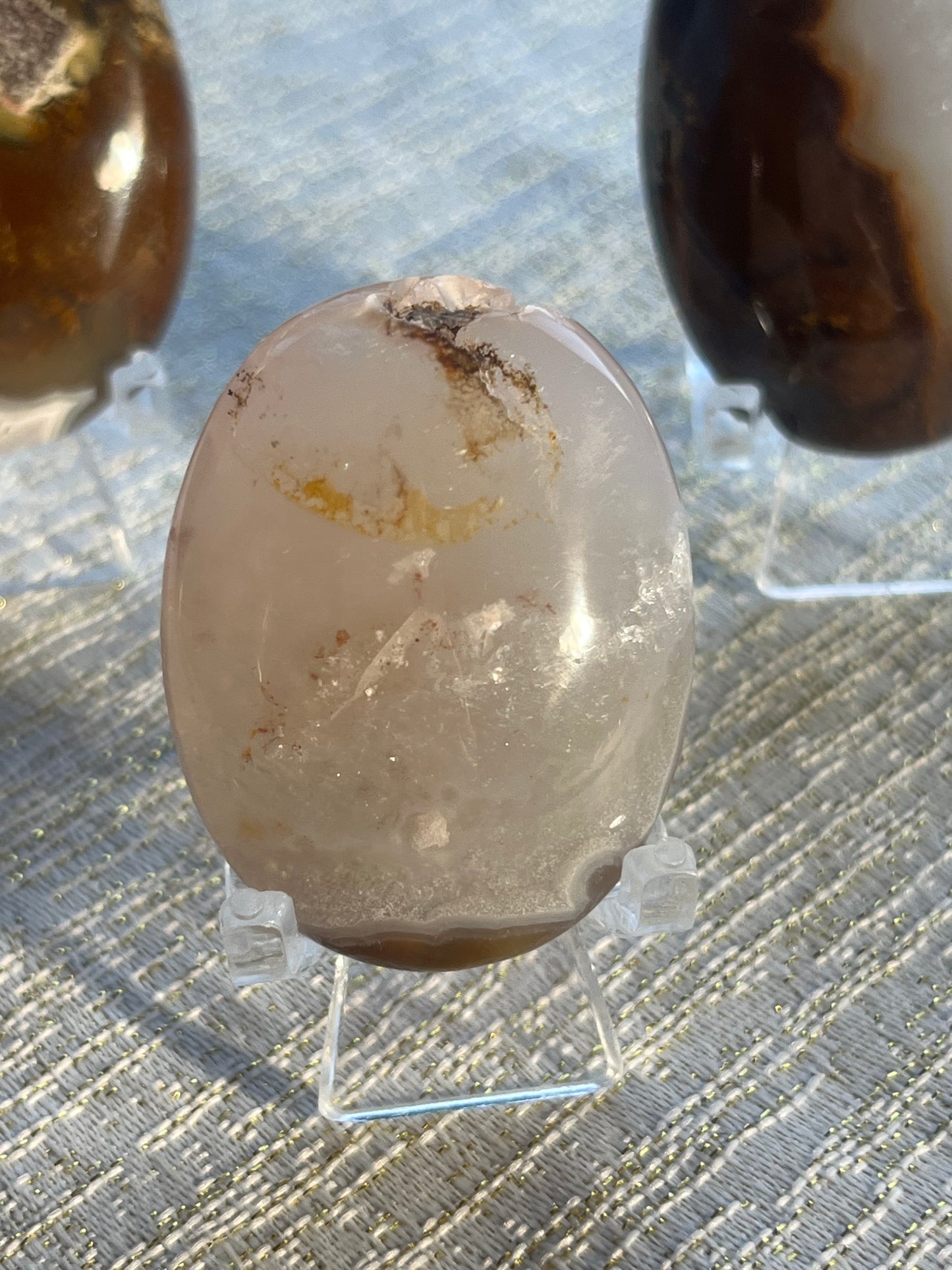 Nebula Agate Palmstones Lot C (3 pieces)