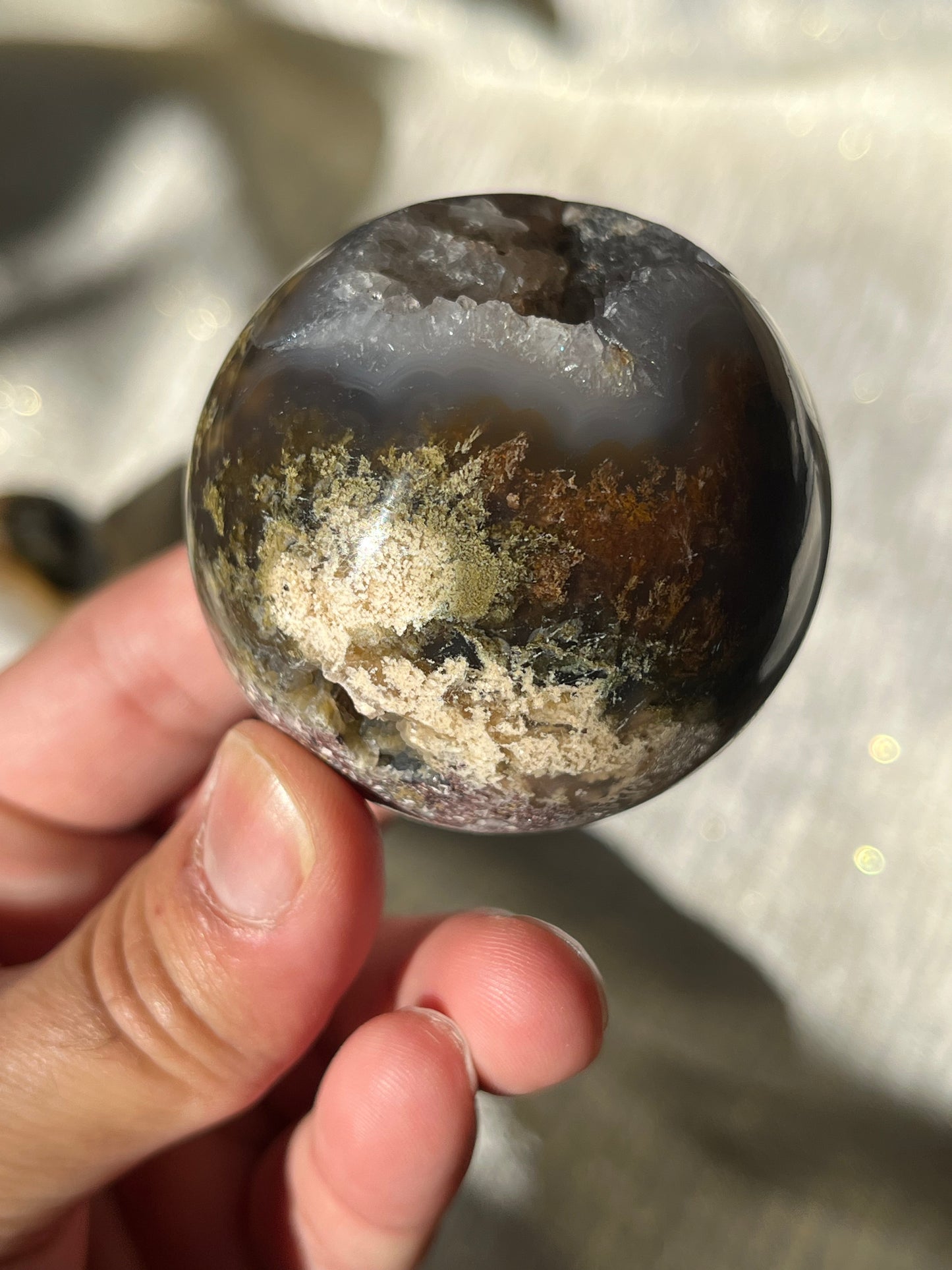 Nebula Agate Spheres Lot A (2 pieces)
