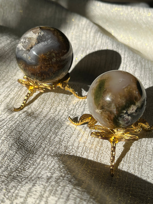 Nebula Agate Spheres Lot A (2 pieces)