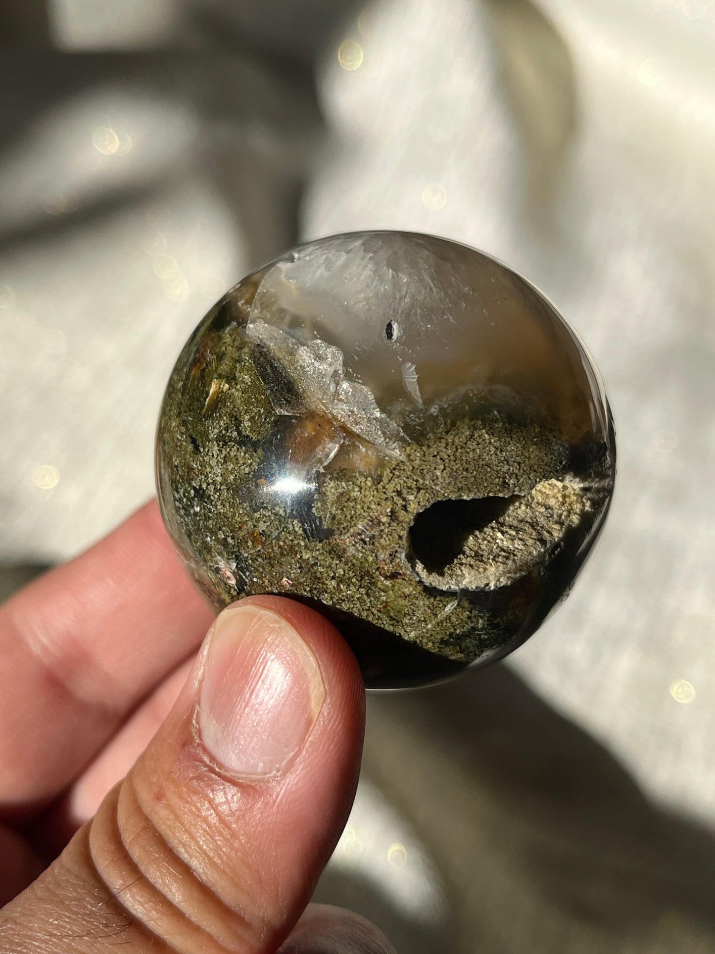 Nebula Agate Spheres Lot B (2 pieces)