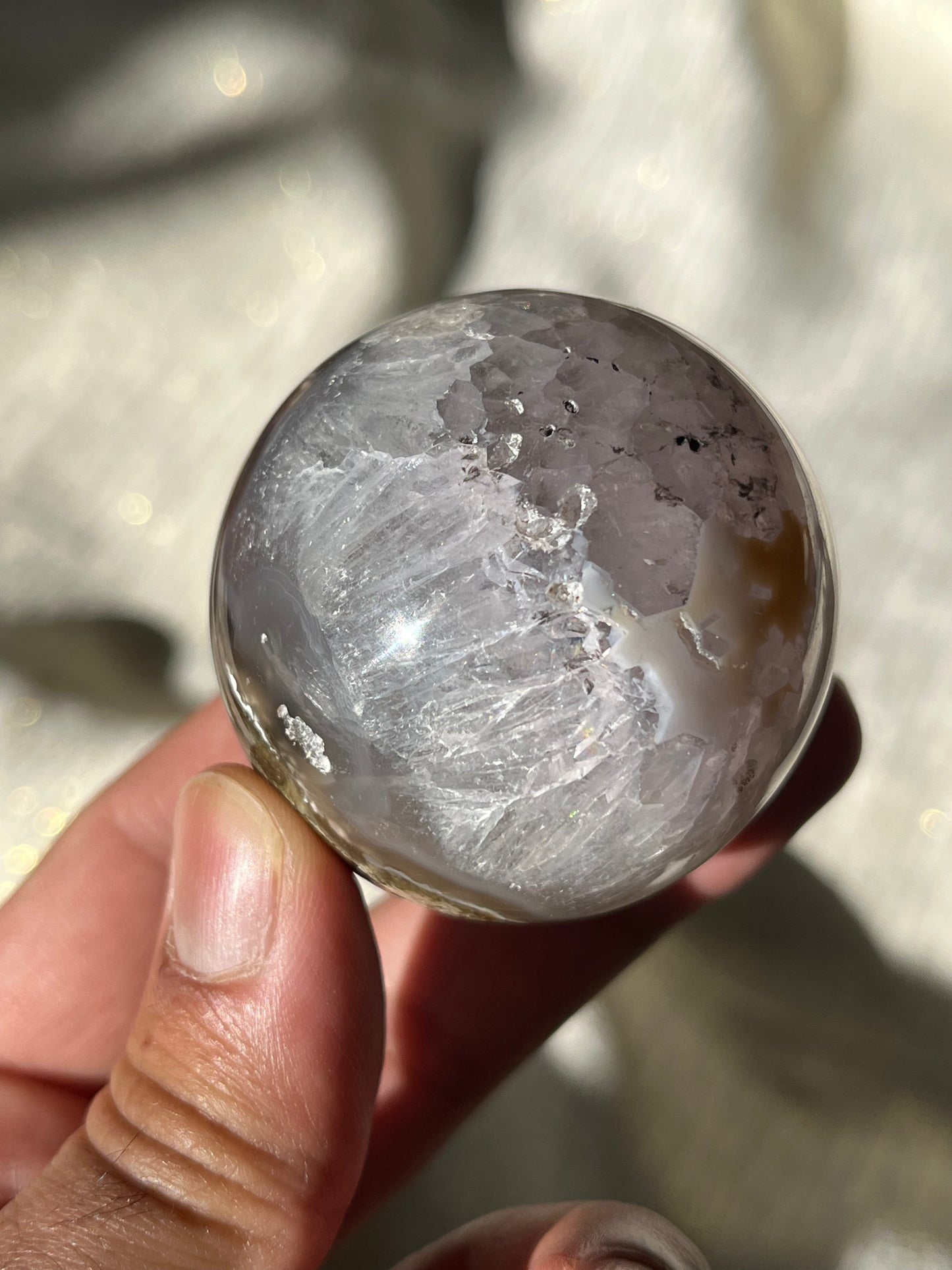 Nebula Agate Spheres Lot B (2 pieces)