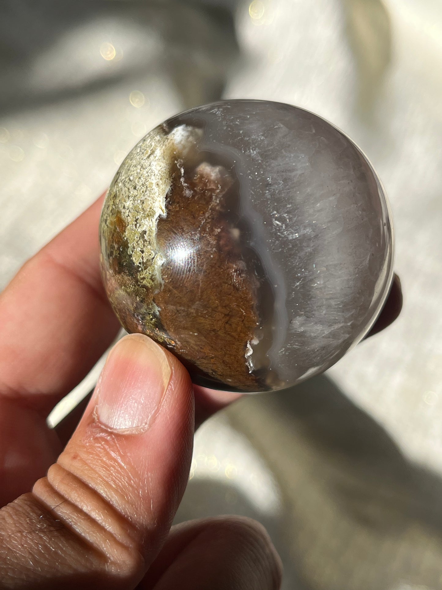 Nebula Agate Spheres Lot B (2 pieces)