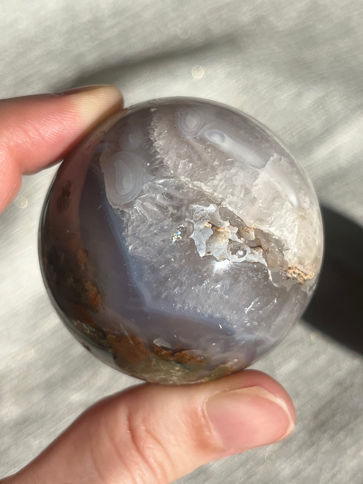 Nebula Agate Spheres Lot C (2 pieces)