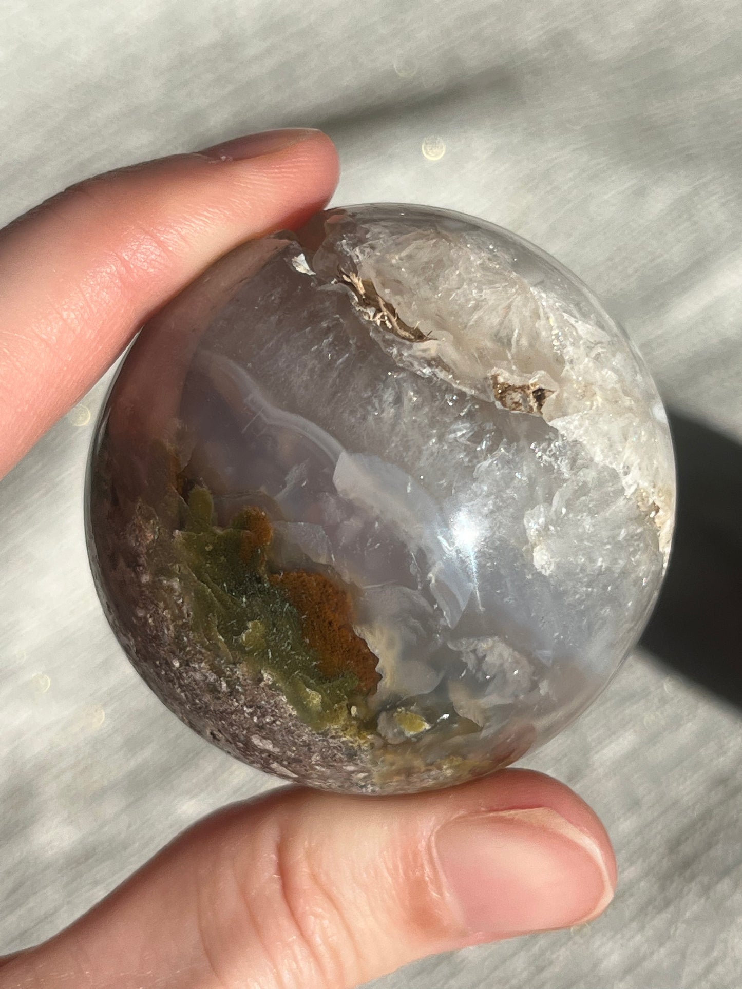Nebula Agate Spheres Lot C (2 pieces)