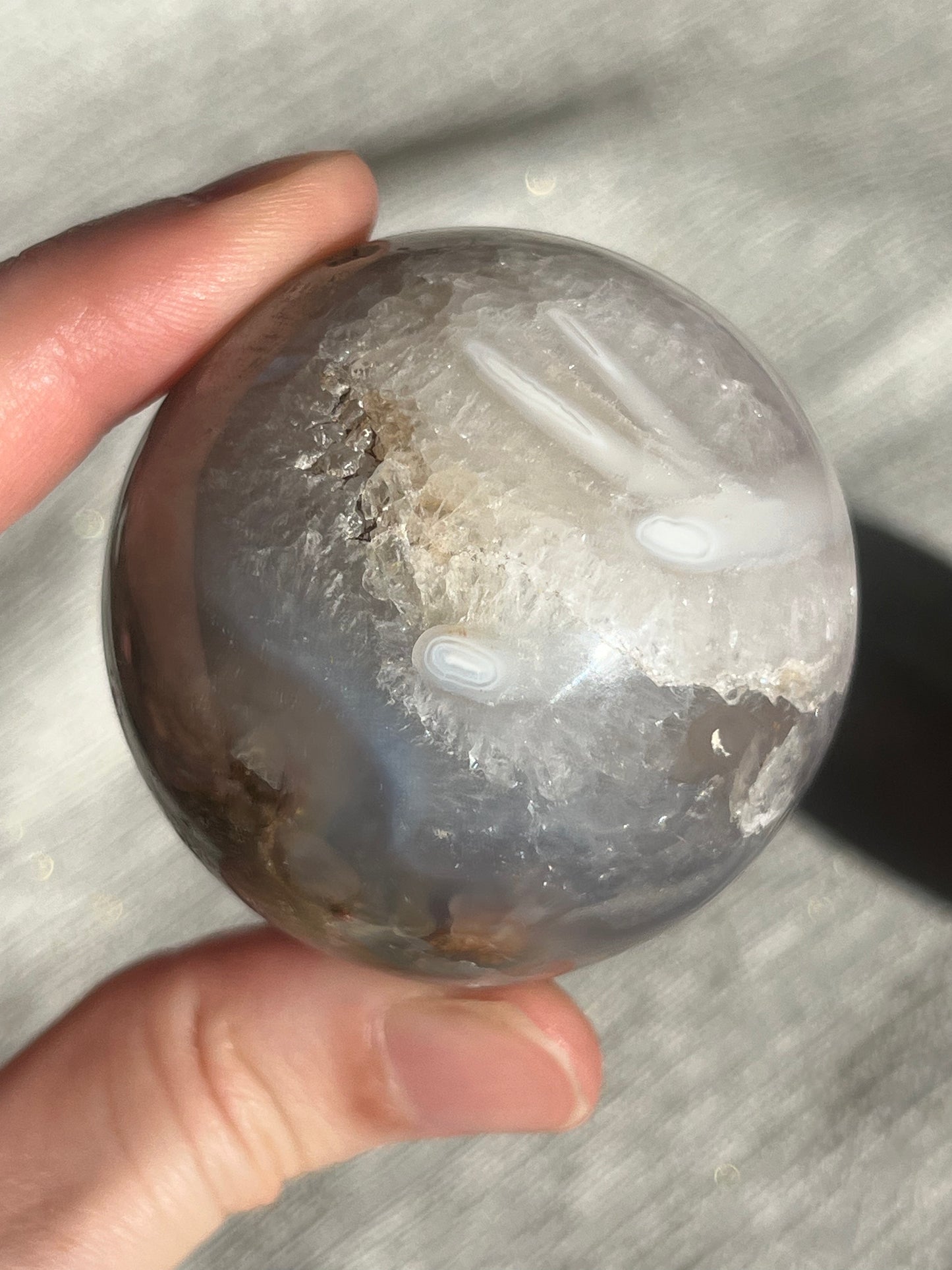 Nebula Agate Spheres Lot C (2 pieces)