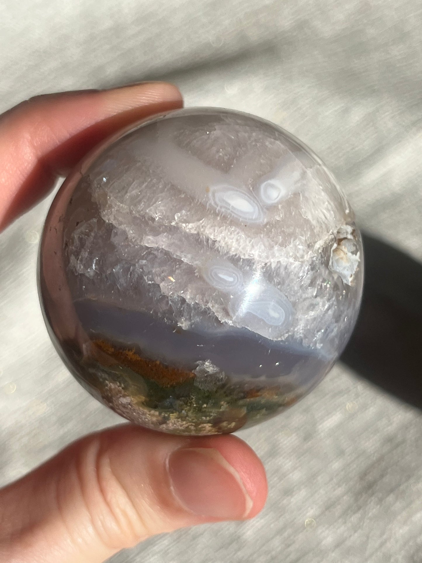 Nebula Agate Spheres Lot C (2 pieces)