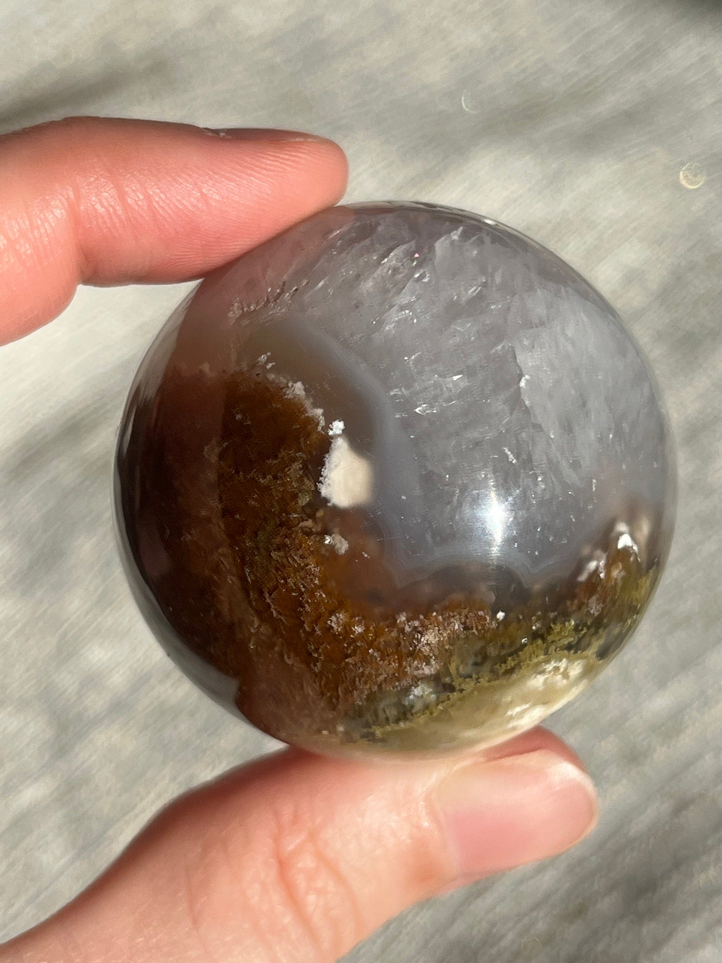 Nebula Agate Spheres Lot C (2 pieces)