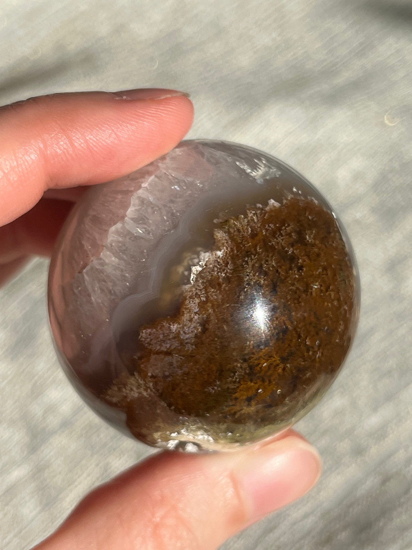 Nebula Agate Spheres Lot C (2 pieces)