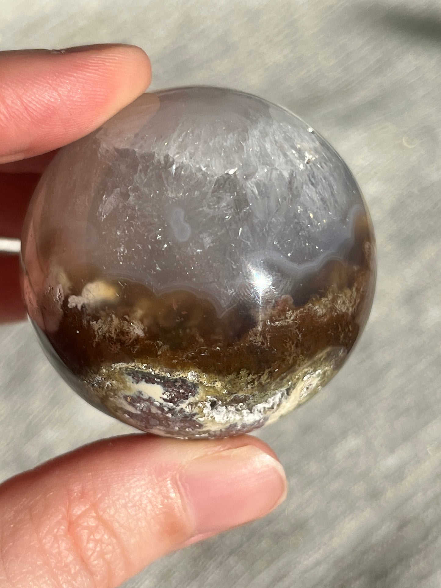Nebula Agate Spheres Lot C (2 pieces)