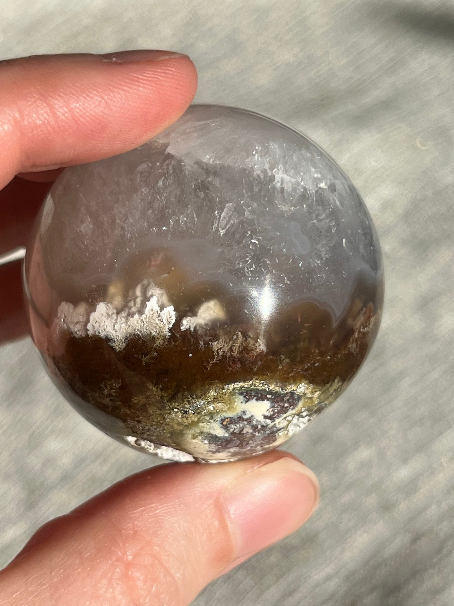 Nebula Agate Spheres Lot C (2 pieces)