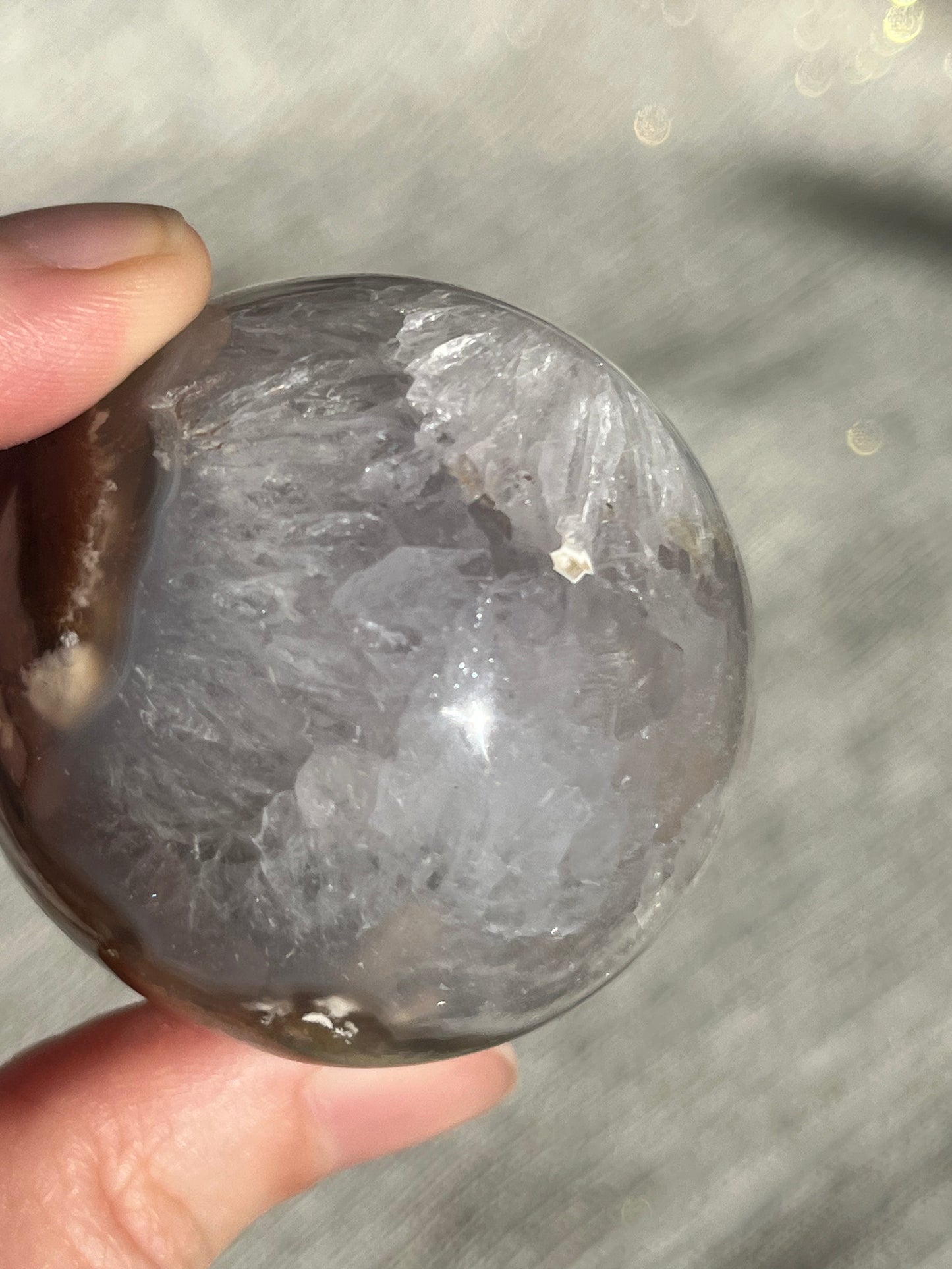 Nebula Agate Spheres Lot C (2 pieces)