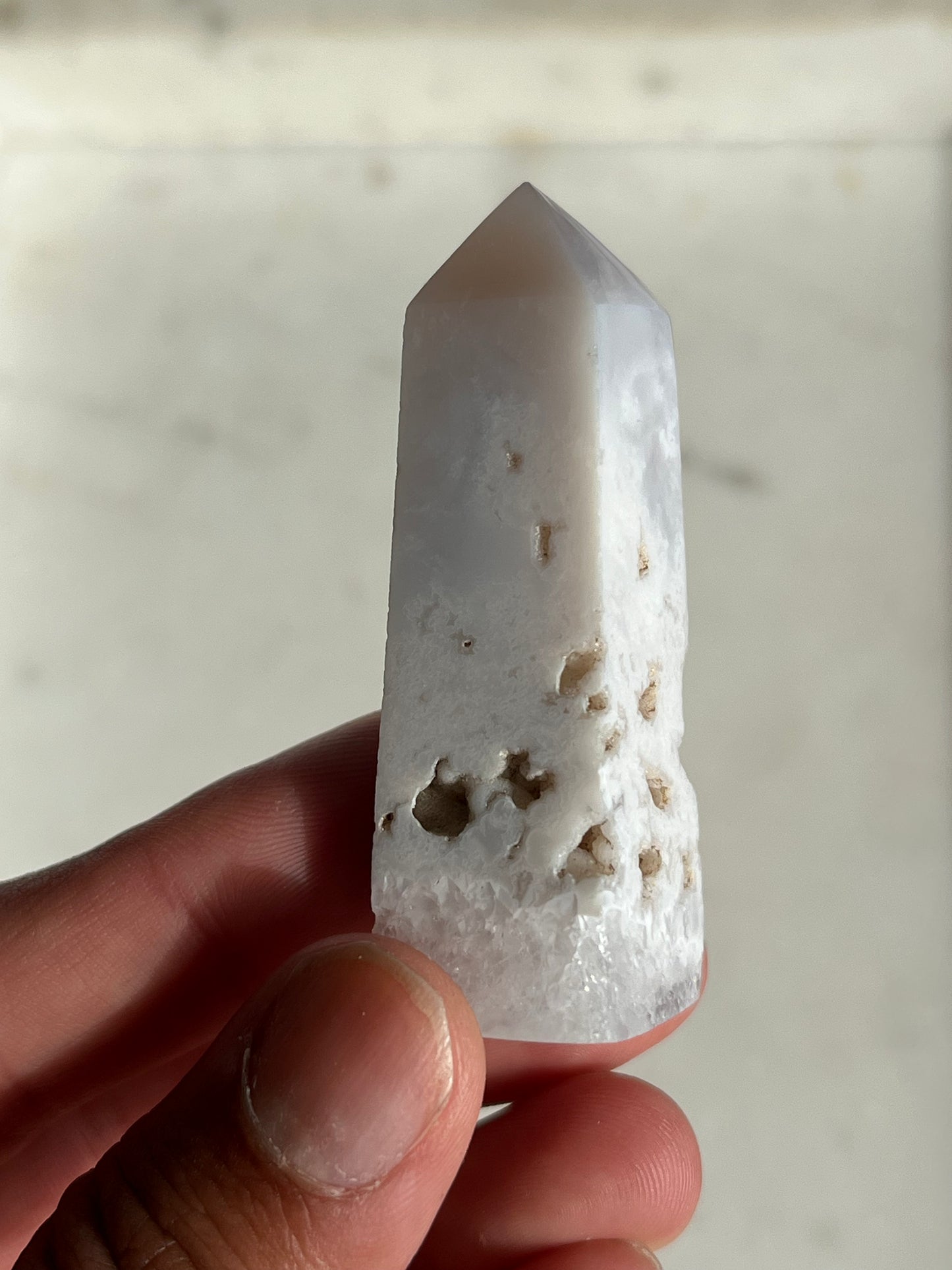 Nebula Agate, Scenic Moss and Chalcedony Tower