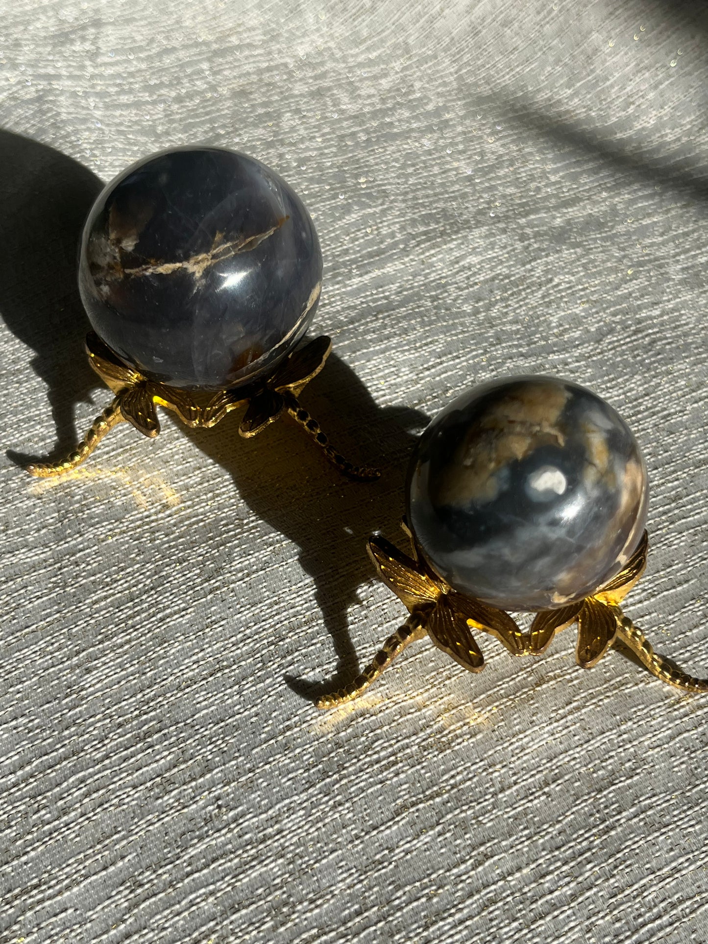 Purple Chalcedony Sphere Set (2 spheres)