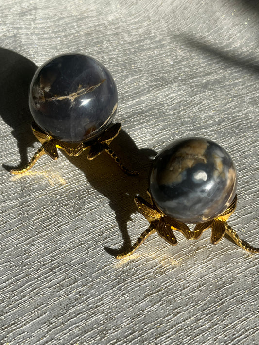 Purple Chalcedony Sphere Set (2 spheres)