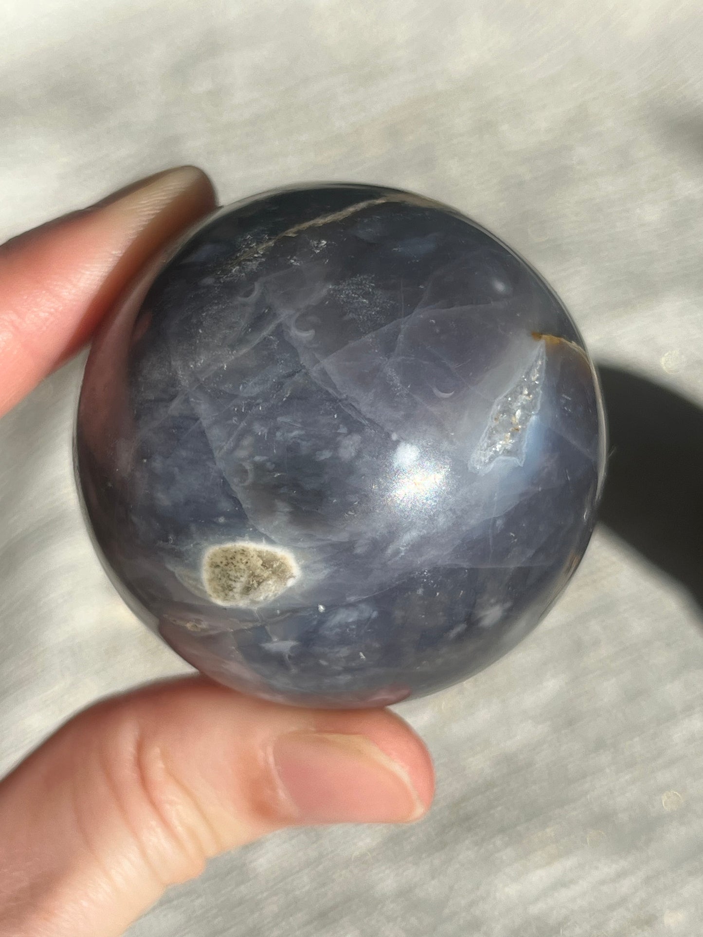 Purple Chalcedony Sphere Set (2 spheres)