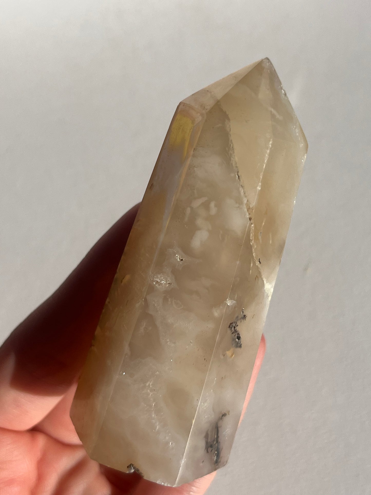 Purple Chalcedony & Dendritic Chalcedony Towers (Set of 2)