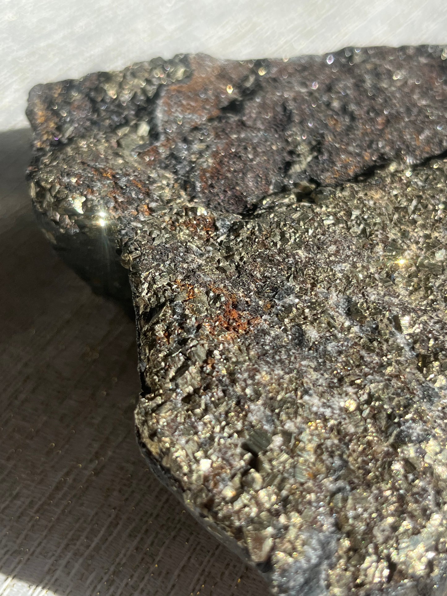 Pyrite in Shungite Specimen A