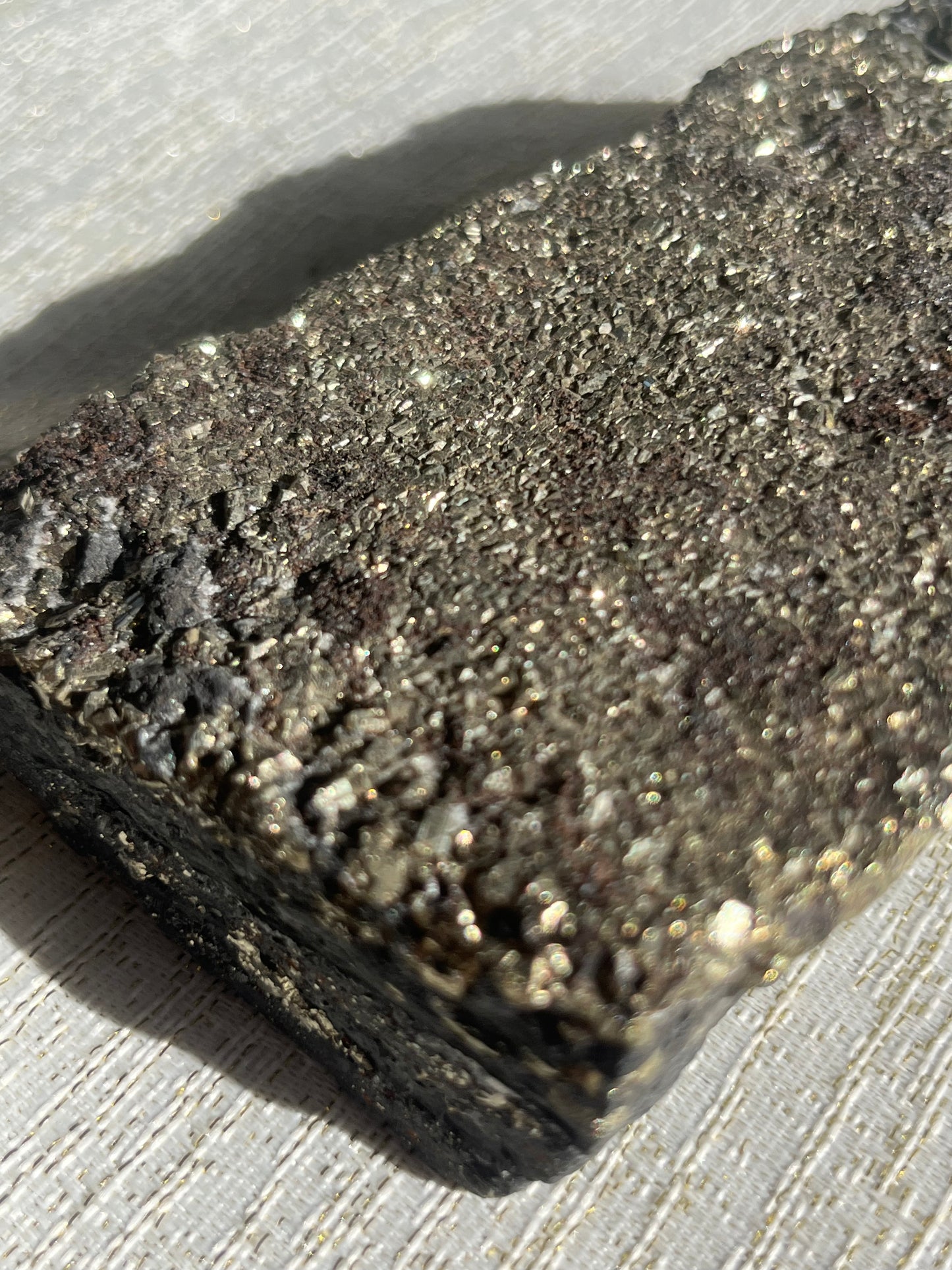 Pyrite in Shungite Specimen C