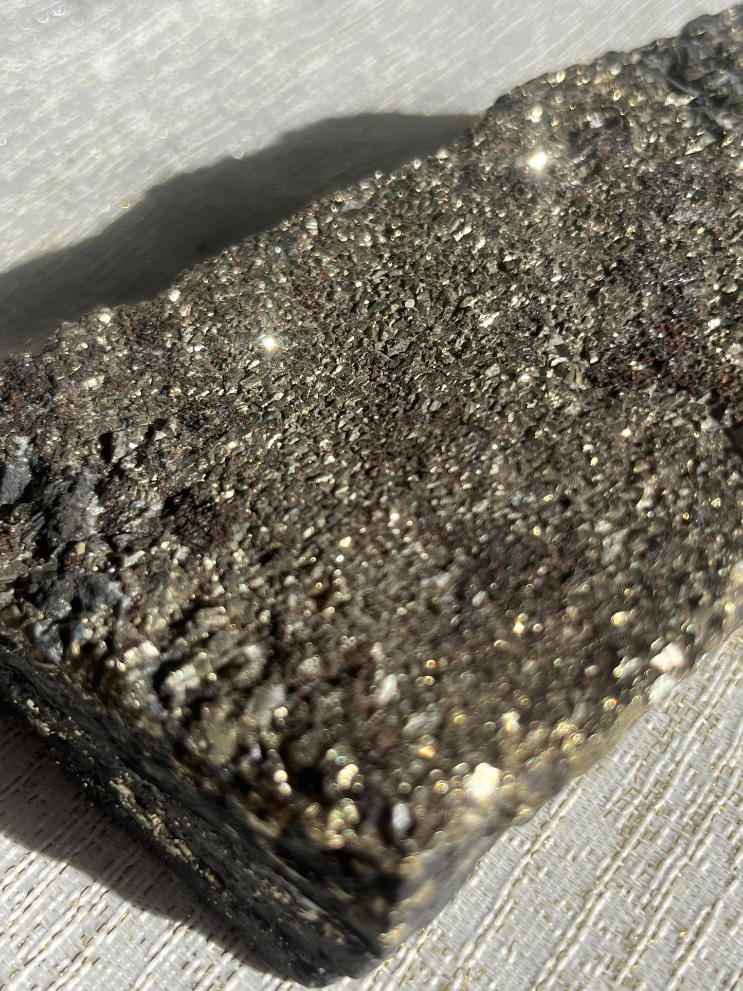 Pyrite in Shungite Specimen C