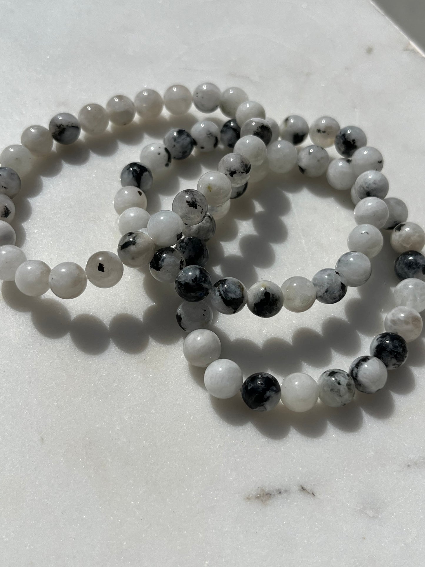 Rainbow Moonstone 8mm Bead Bracelet